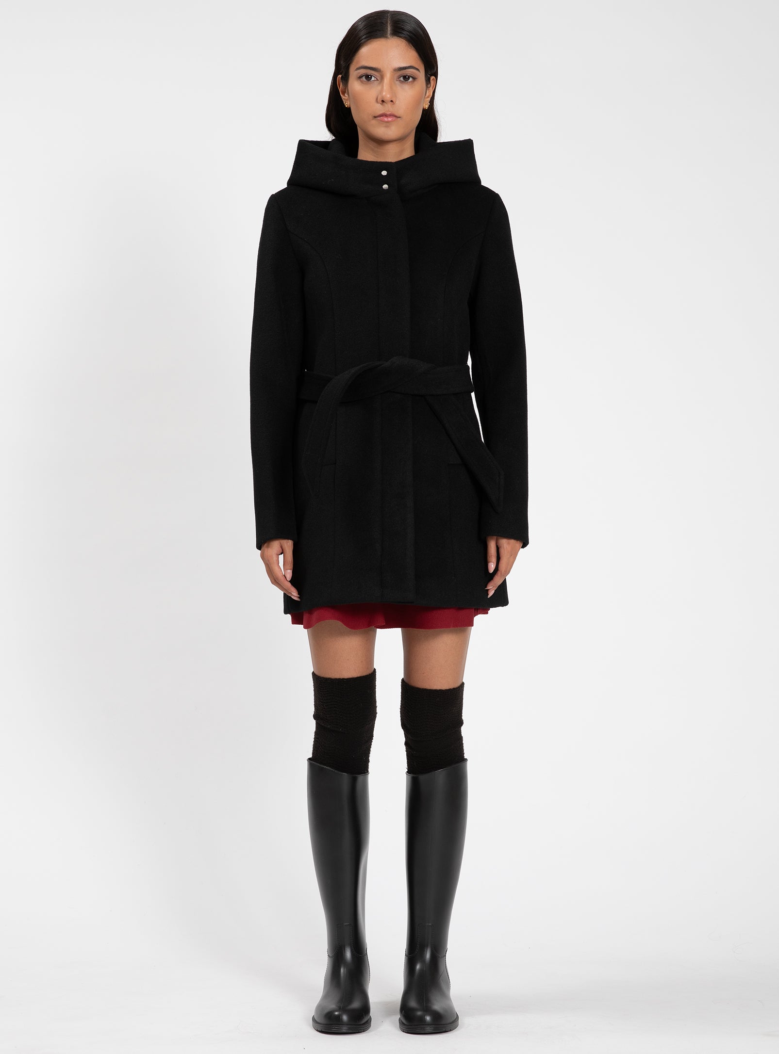 HILLARIA | Belted Melton Coat – Point Zero