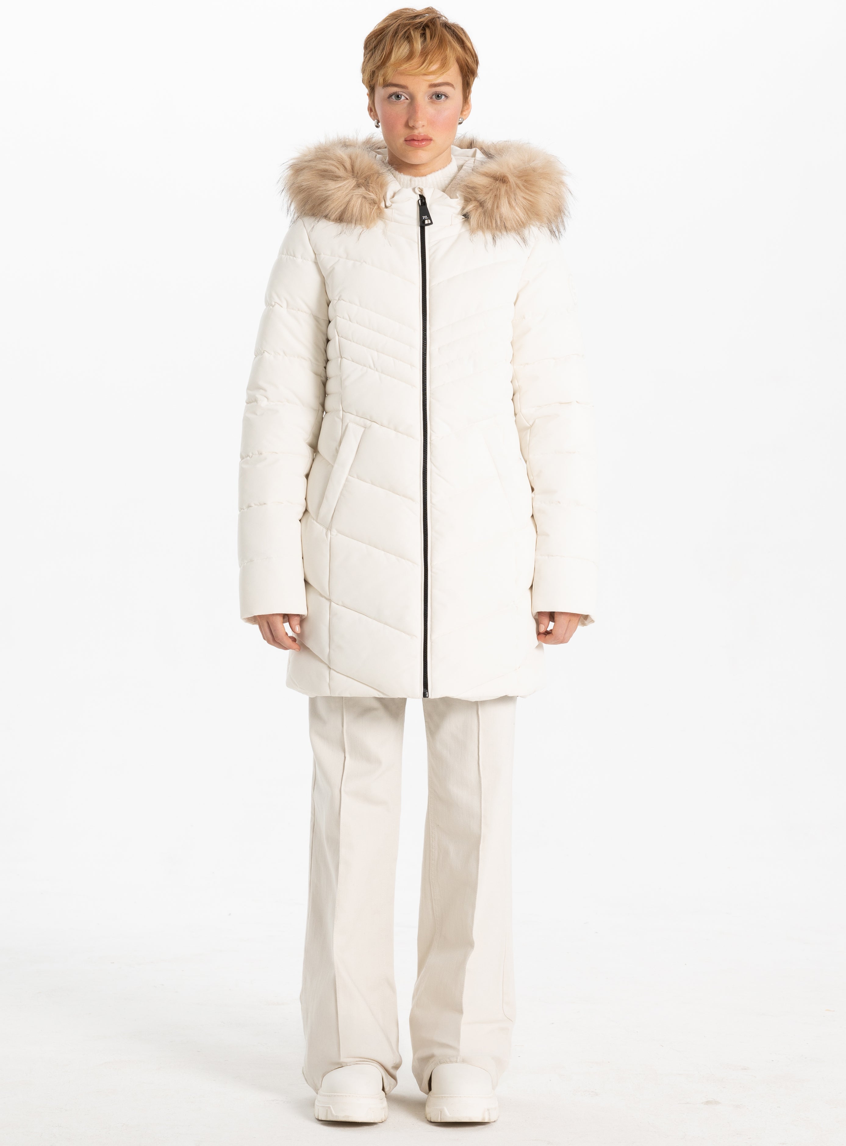 ARNETTA | Chevron Chic Parka – Point Zero