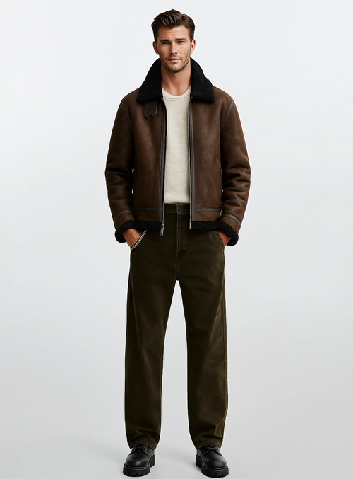BRADLEY | Alt-Shearling Aviator Jacket || BRADLEY | Blouson Aviateur en Shearling Alternatif