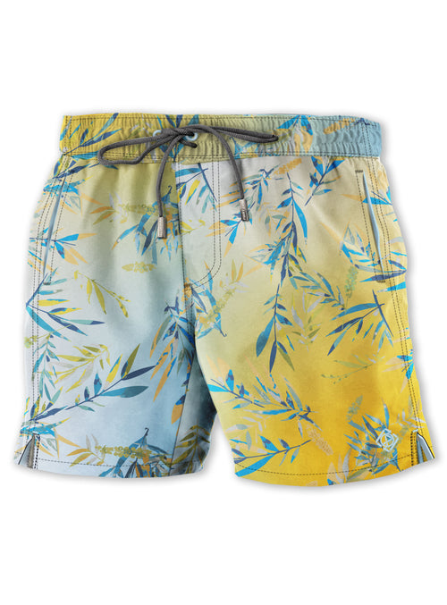 FLORO | Elastic Waist Quick Dry Recycled Stretch Swimshorts|| FLORO | Short De Bain Stretch Recyclé À Séchage Rapide Avec Ceinture Élastique