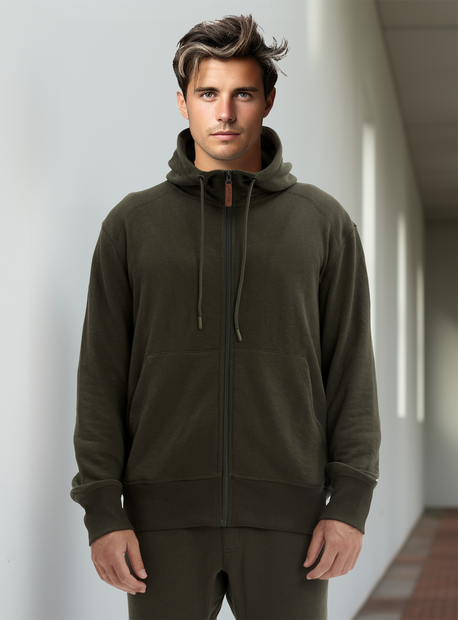 JIMMY | Unisex zip front french terry hoodie – Point Zero