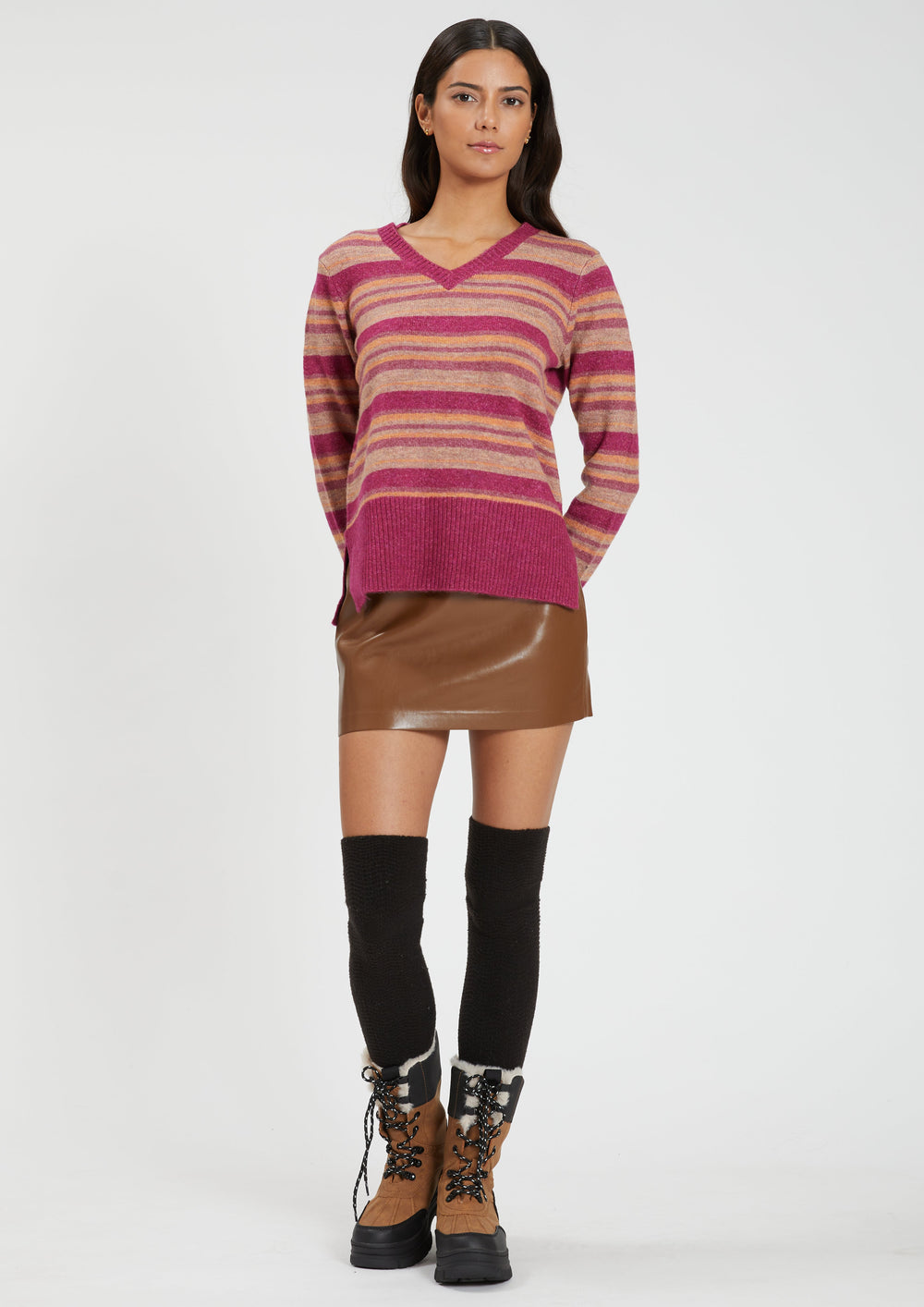 INAYA | Long-Sleeve Striped Sweater || INAYA | Chandail rayé à manches longues
