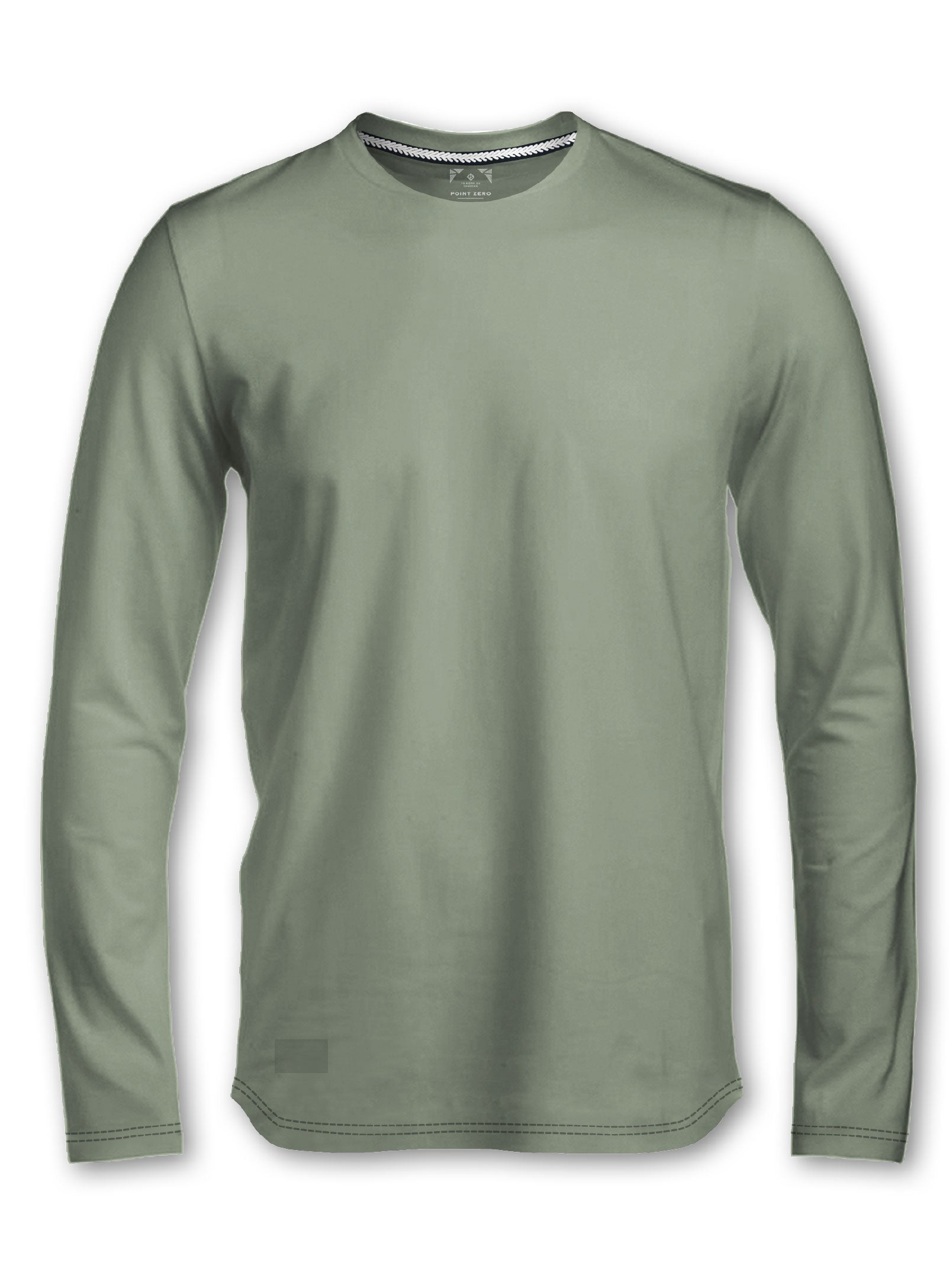 KEL | Long Sleeve Basic Cotton Crewneck T-Shirt – Point Zero
