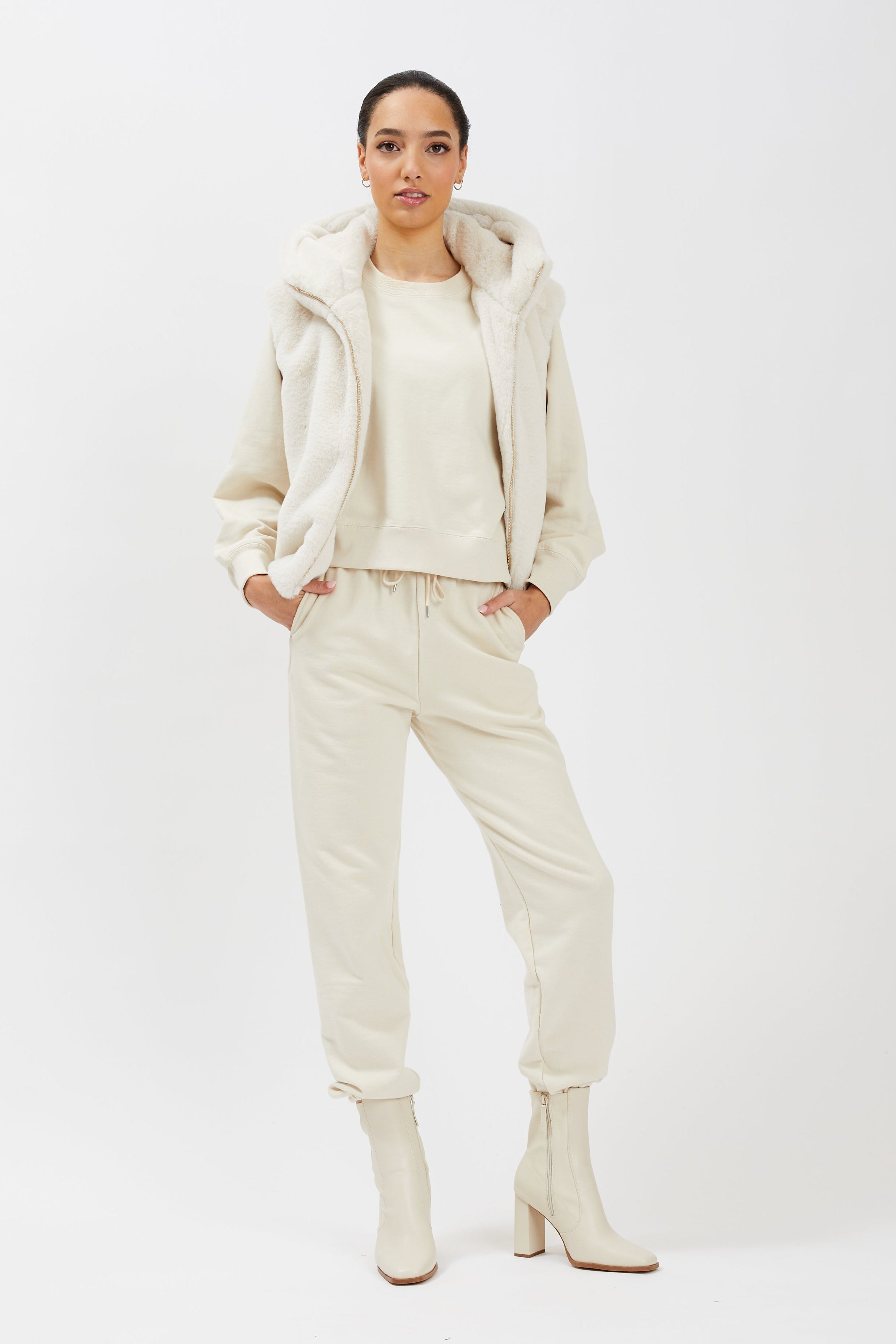 ELARA | Gilet Puffer en Fausse Fourrur