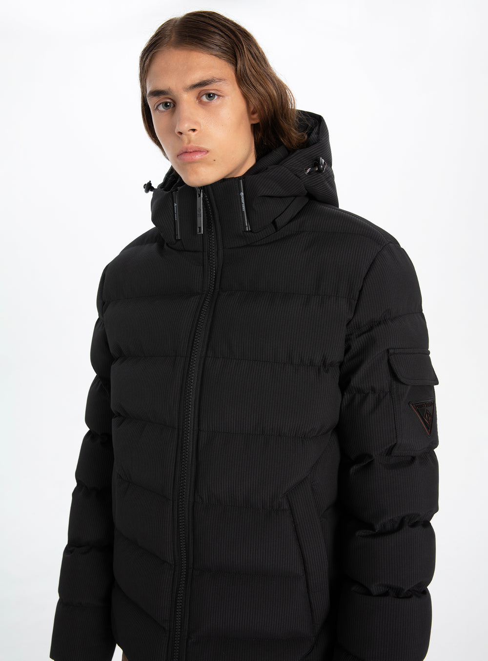 HUXLEY Plisse texture puffer HUXLEY Texture plissee matelassee