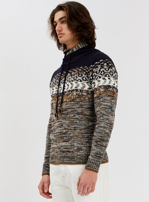JUSTIN | Cross Funnel Sweater||JUSTIN | Pull en forme d'entonnoir