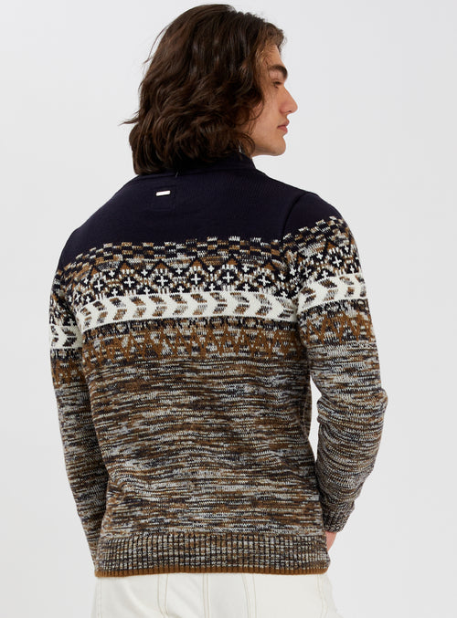 JUSTIN | Cross Funnel Sweater||JUSTIN | Pull en forme d'entonnoir