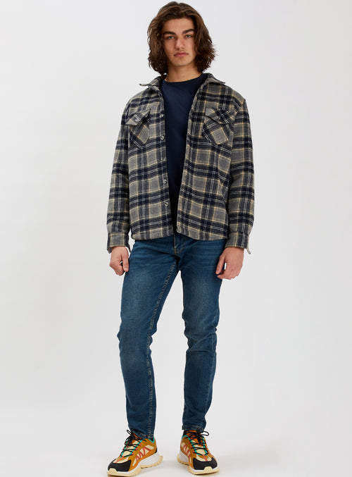 BANFF | Checkered Flannel/Polar Fleece double sided Overshirt||BANFF | Surchemise double face en flanelle et polaire à carreaux