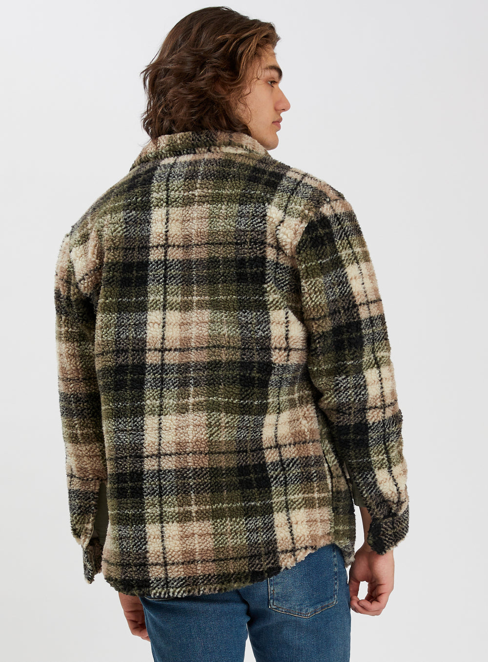 JULIEN |Quilted and Padded Sherpa Flannel Overshirt ||JULIEN | Surchemise en flanelle Sherpa matelassée et rembourrée