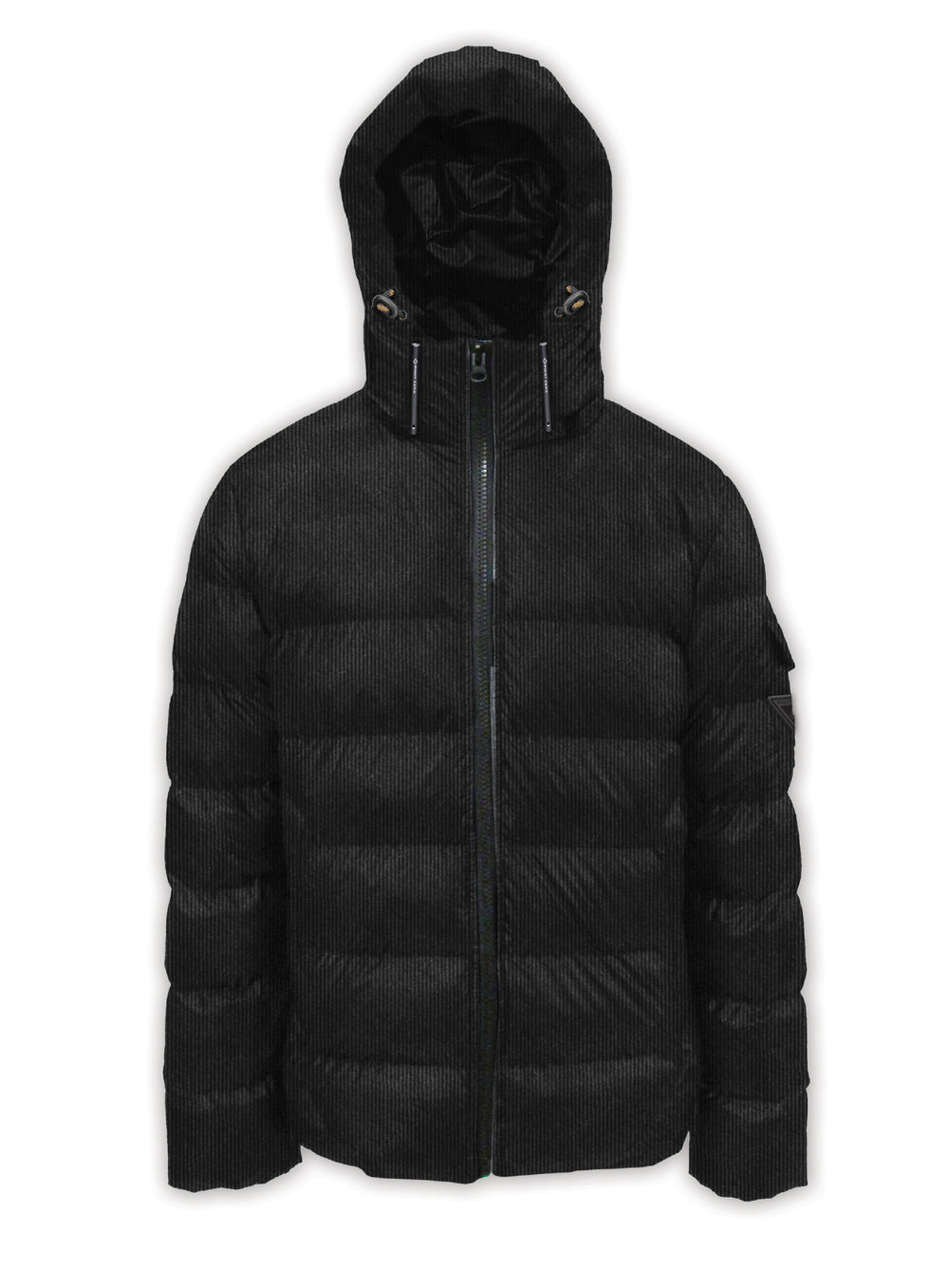 Black corduroy puffer 2025