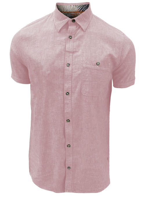 Pink shirt on sale short sleeve