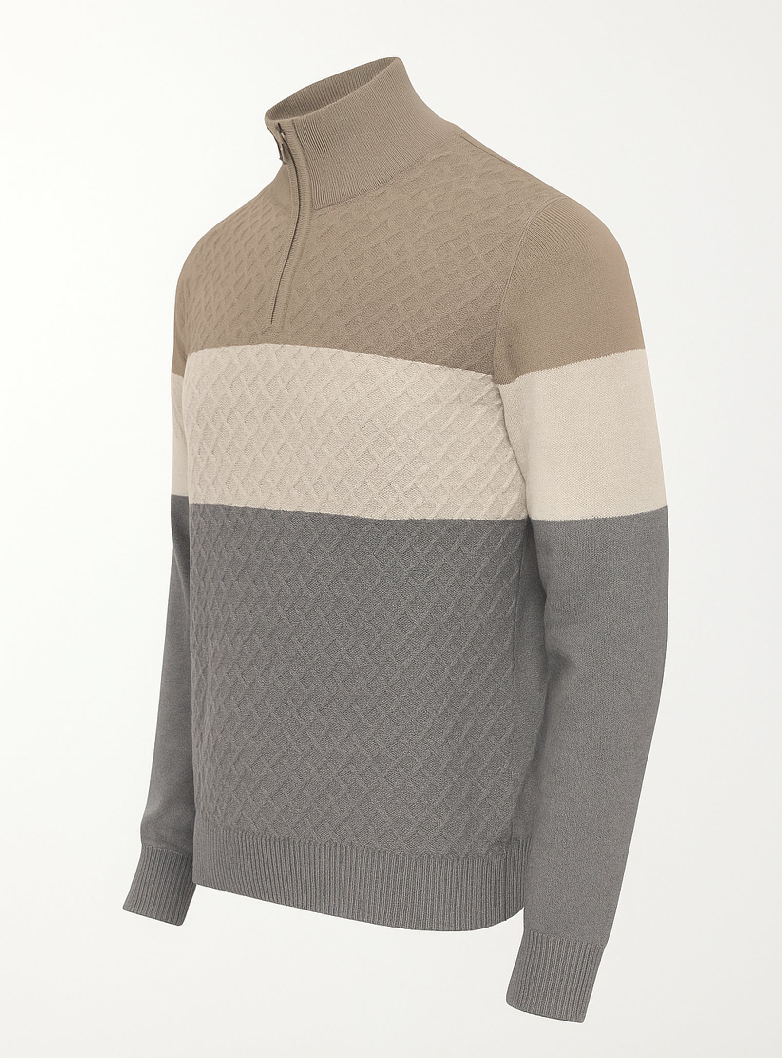 LUC | Cashmere like Quarter zip long-sleeve Sweater