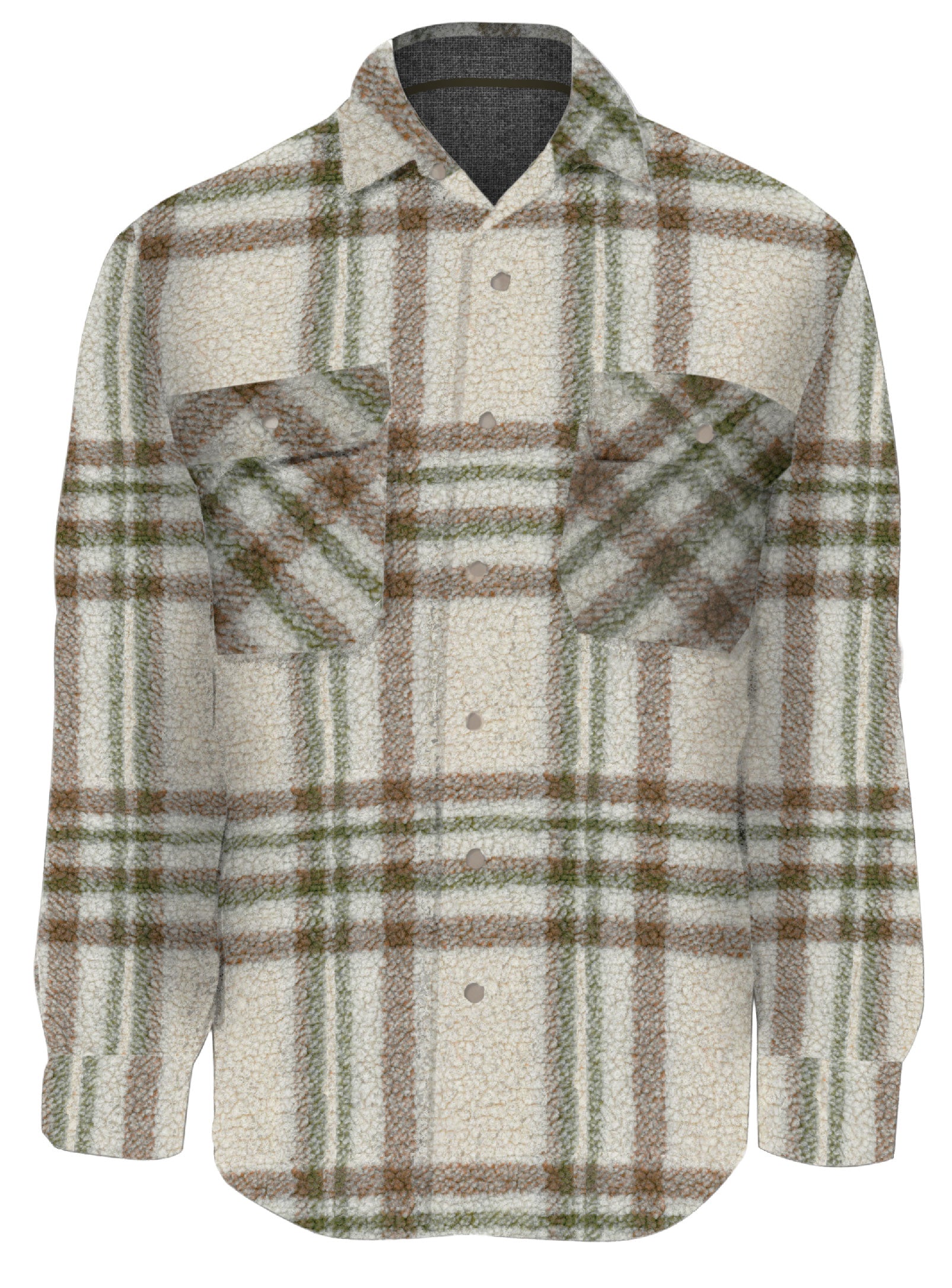 BONO | Checkered sherpa semi-fit over shirt