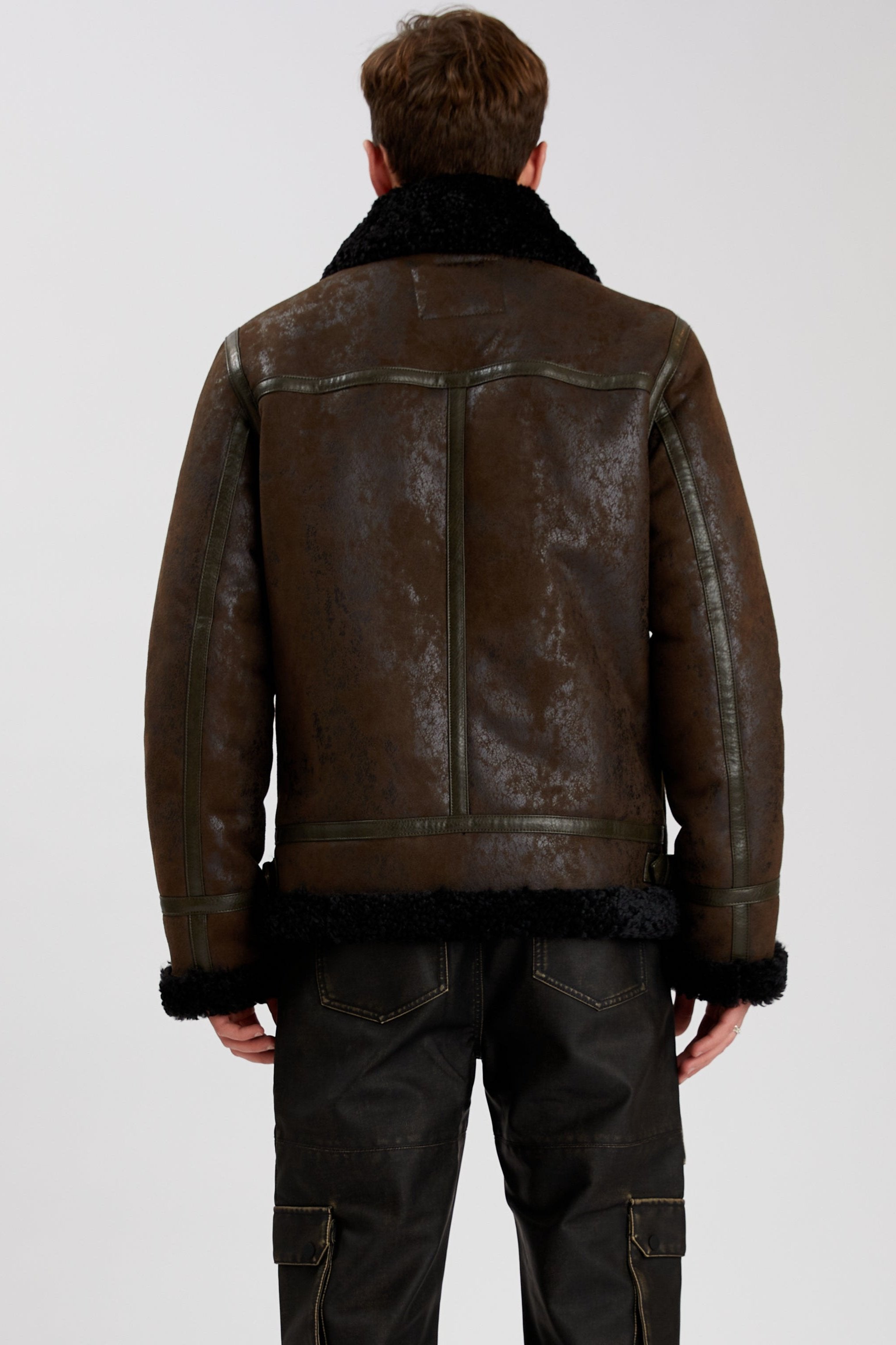 BRADLEY | Aviator vegan shearling jacket