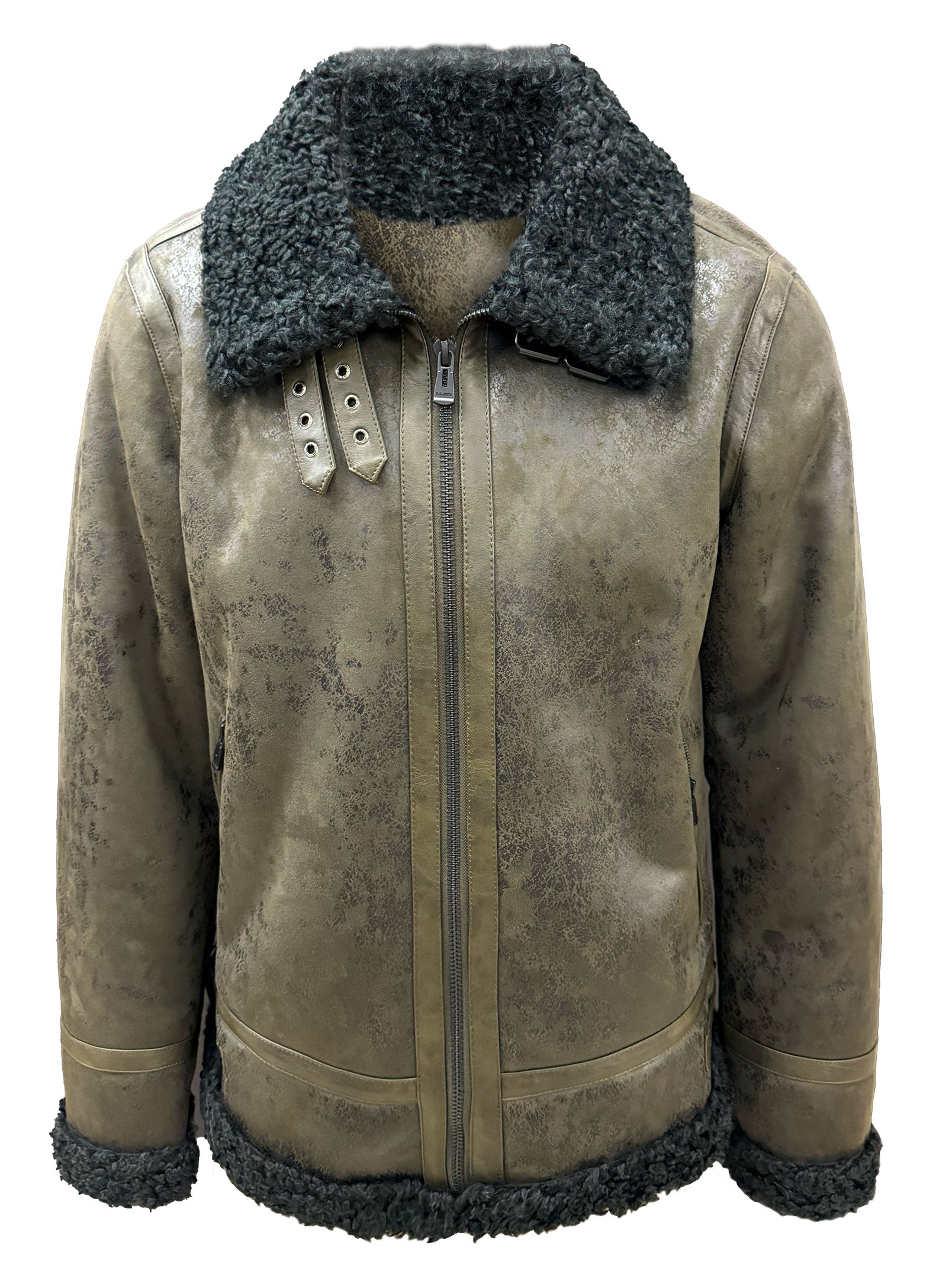 BRADLEY | Aviator vegan shearling jacket