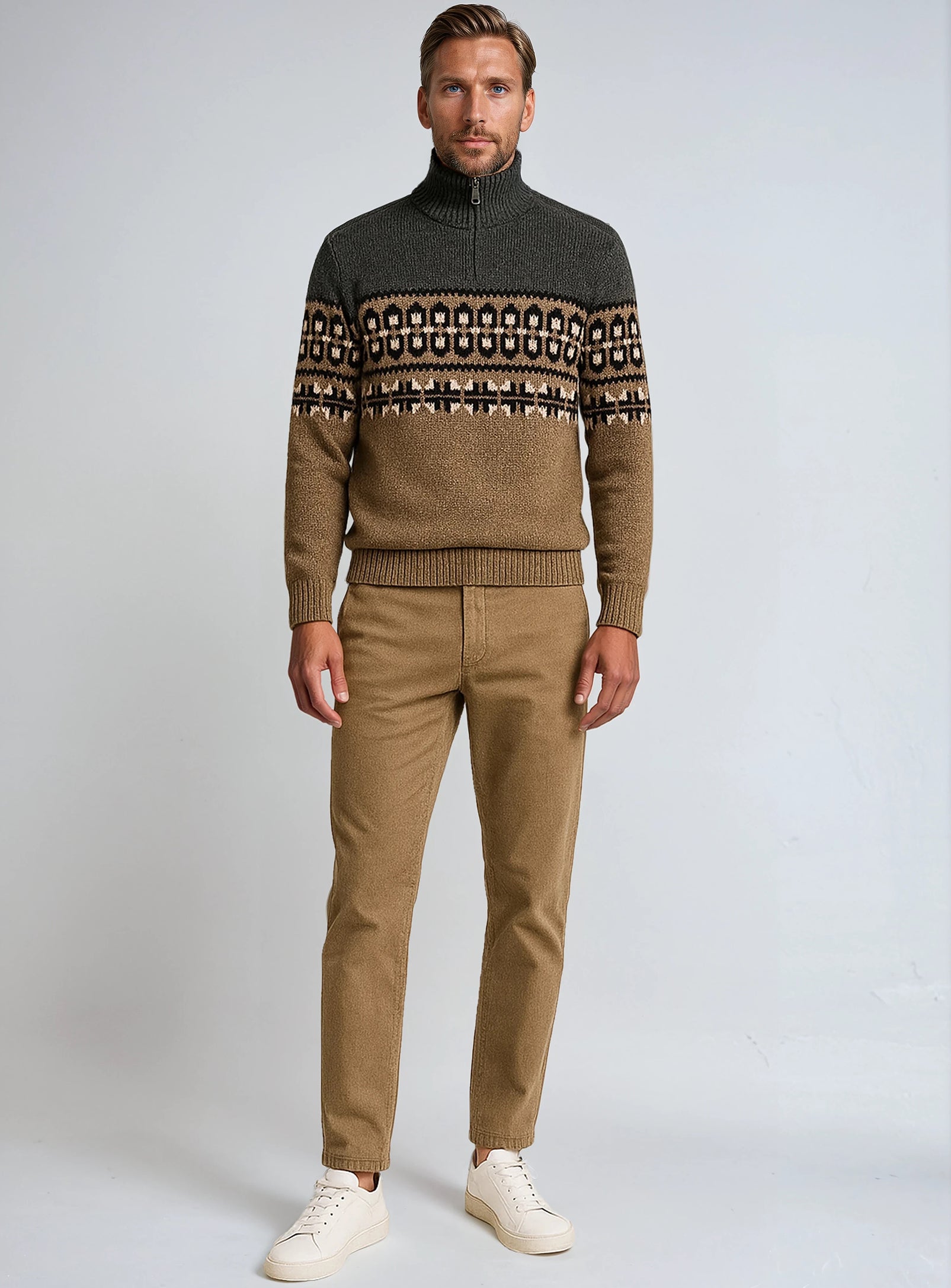 PIPER | Mock zip chenil sweater
