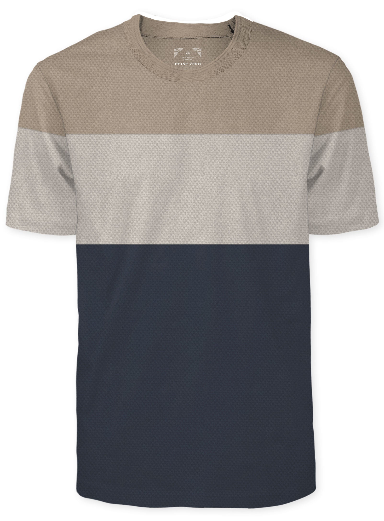 ANDON | Color Block Jacquard Crewneck T-Shirt