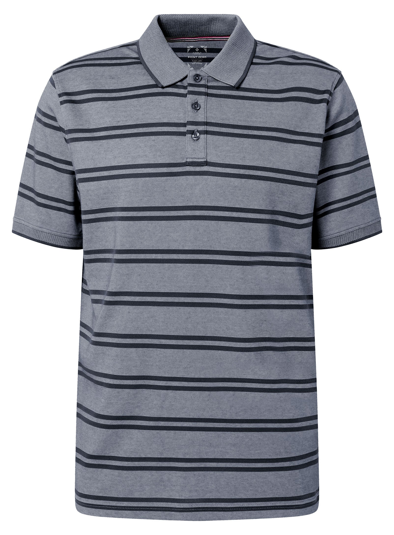GARY | Semi Fit Striped Pique Polo