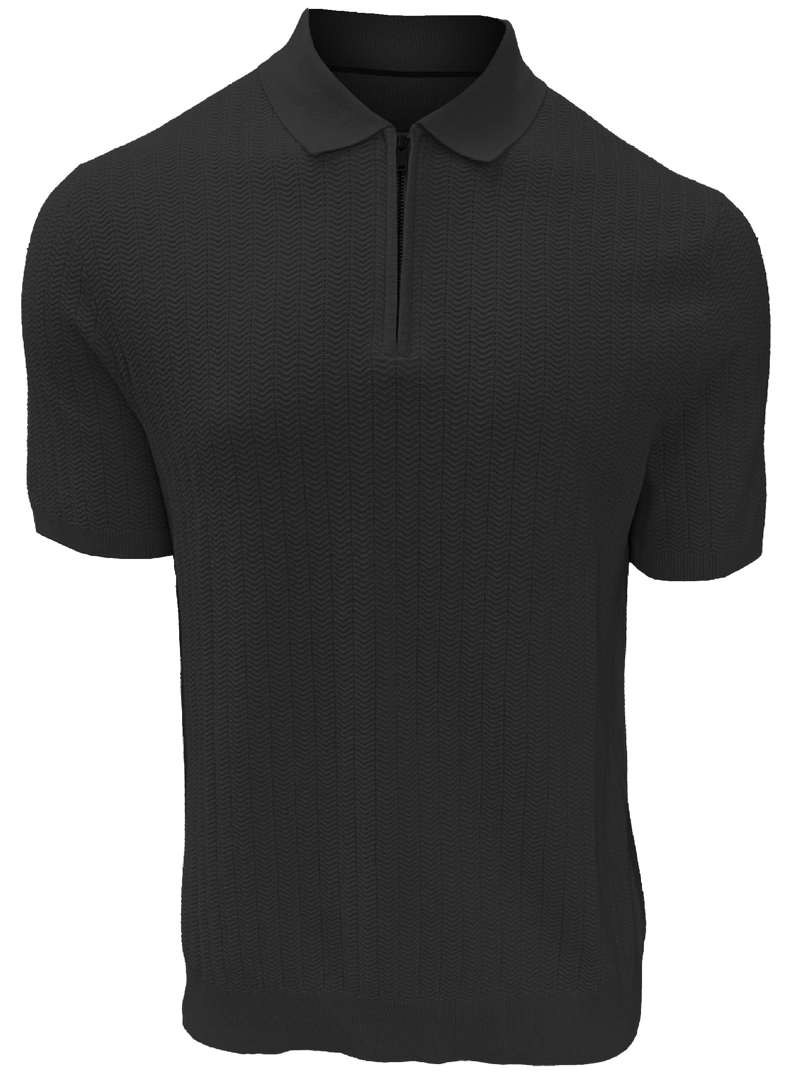 NILO | Textured Cotton Blend Knit Polo