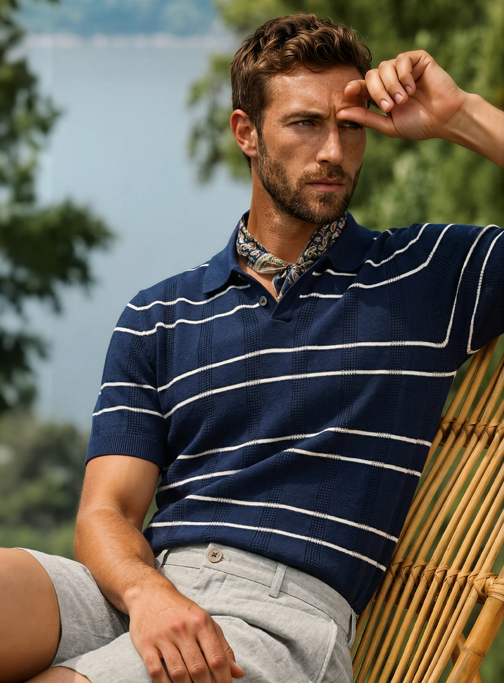 REMO | Polo En Maille À Rayures H