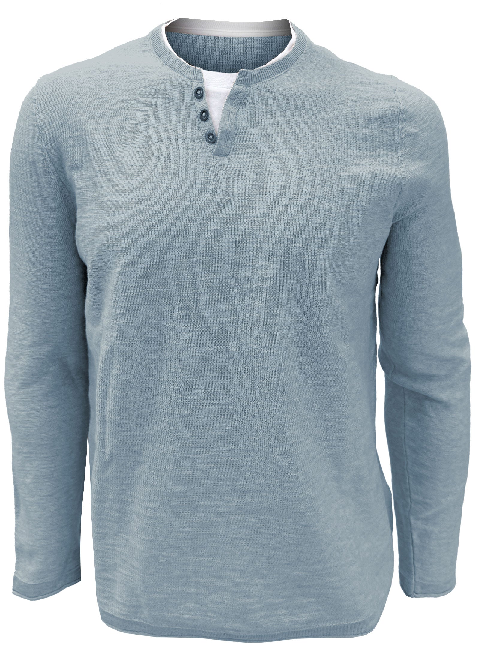 REID | Henley Cotton Blend Long-Sleeve Sweater