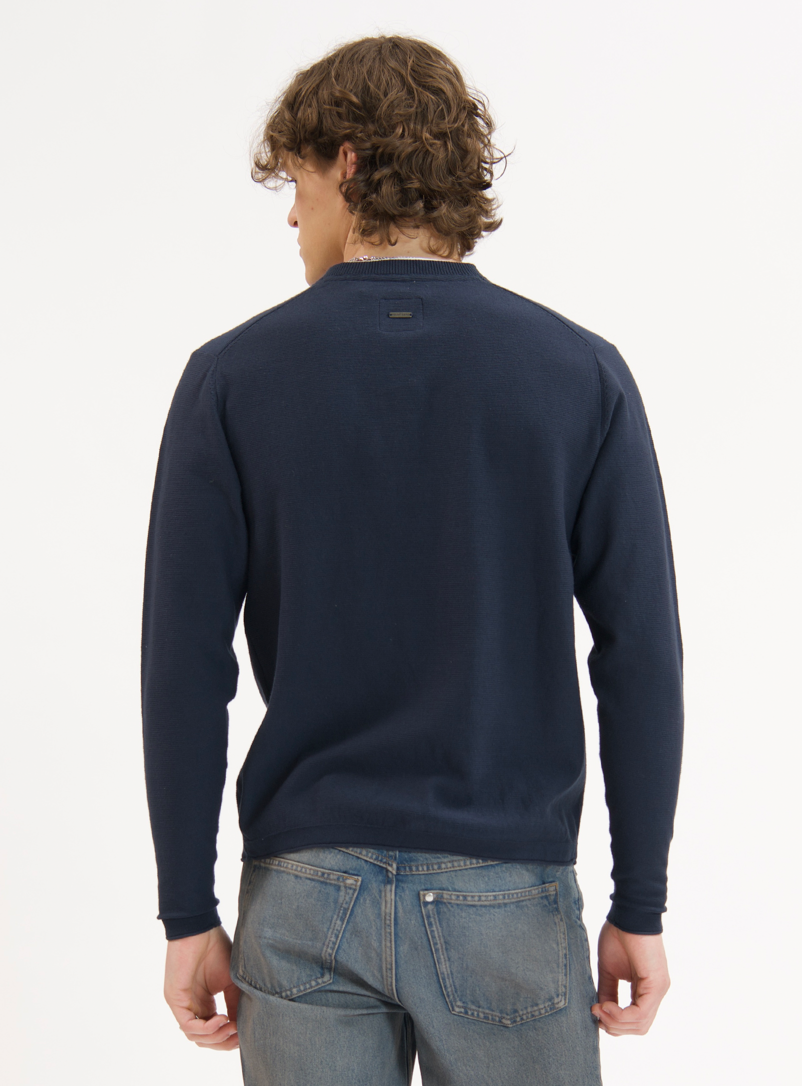 REID | Henley Cotton Blend Long-Sleeve Sweater