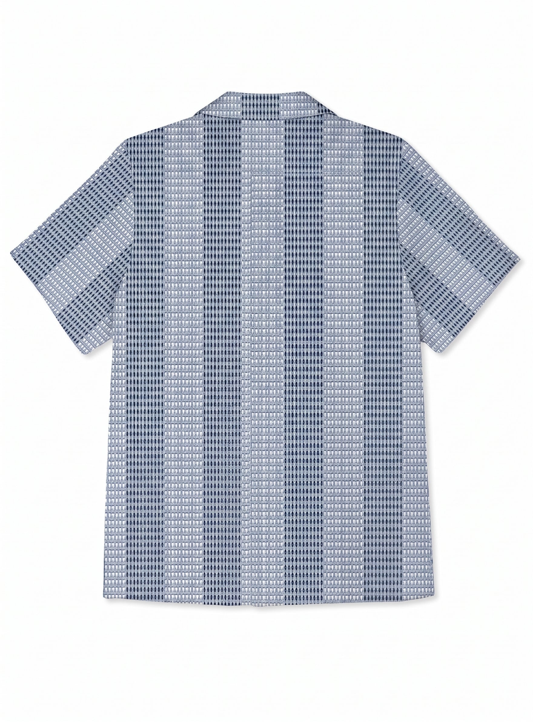 MILO | Geometric Stripes Print Stretch Shirt