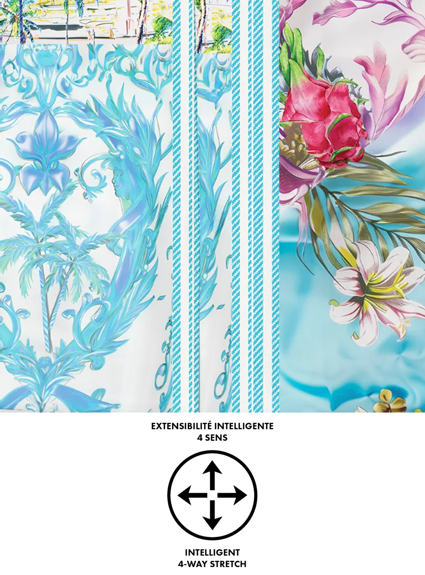 LAZO | Tropical Paradise Printed Stretch Shirt