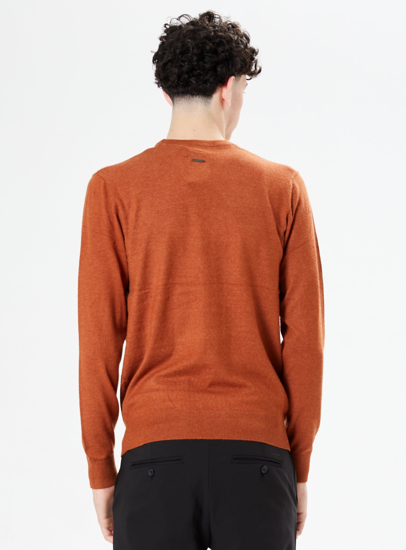 CASEL | Cashmere-Touch Textured Crew Neck Sweater