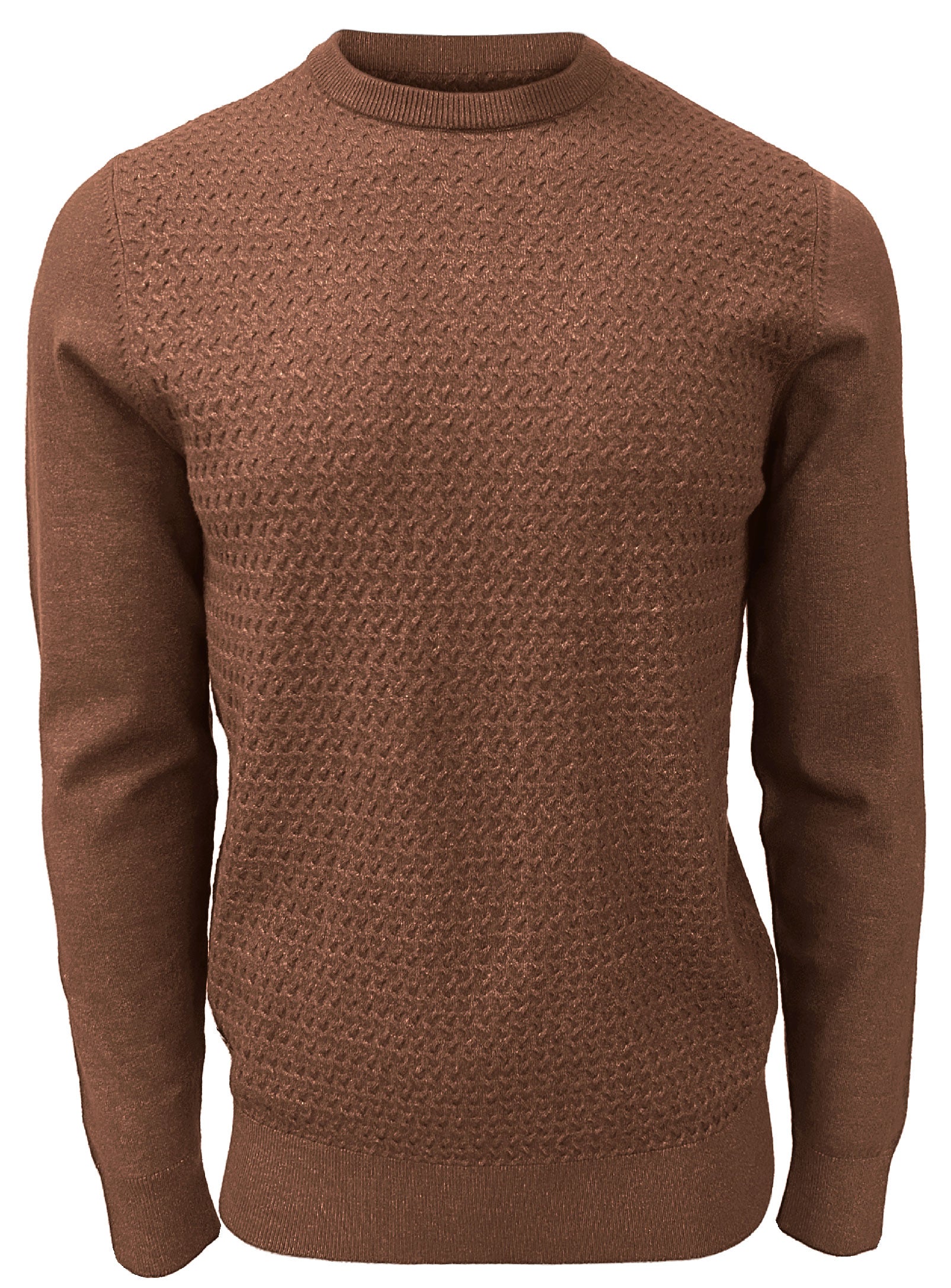 CASEL | Cashmere-Touch Textured Crew Neck Sweater