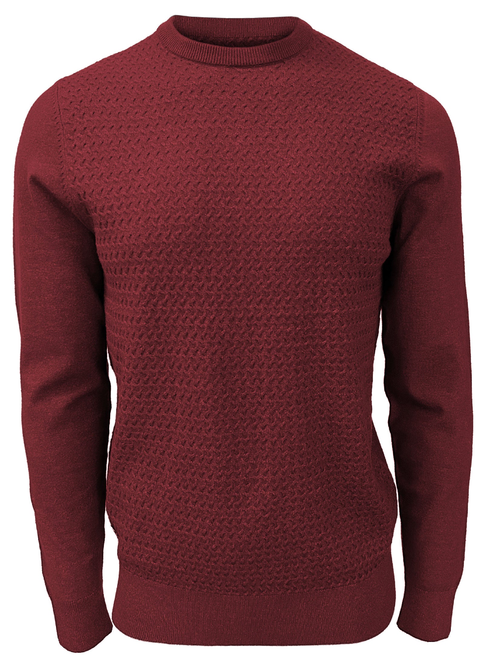 CASEL | Cashmere-Touch Textured Crew Neck Sweater