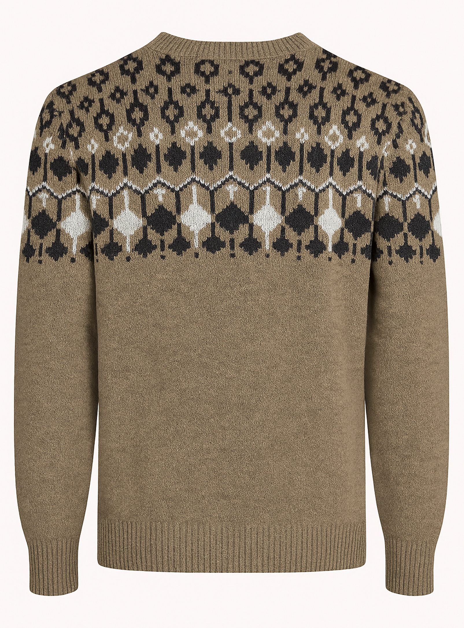 TRISTAN | Soufflé Yarn Jacquard Crewneck Sweater