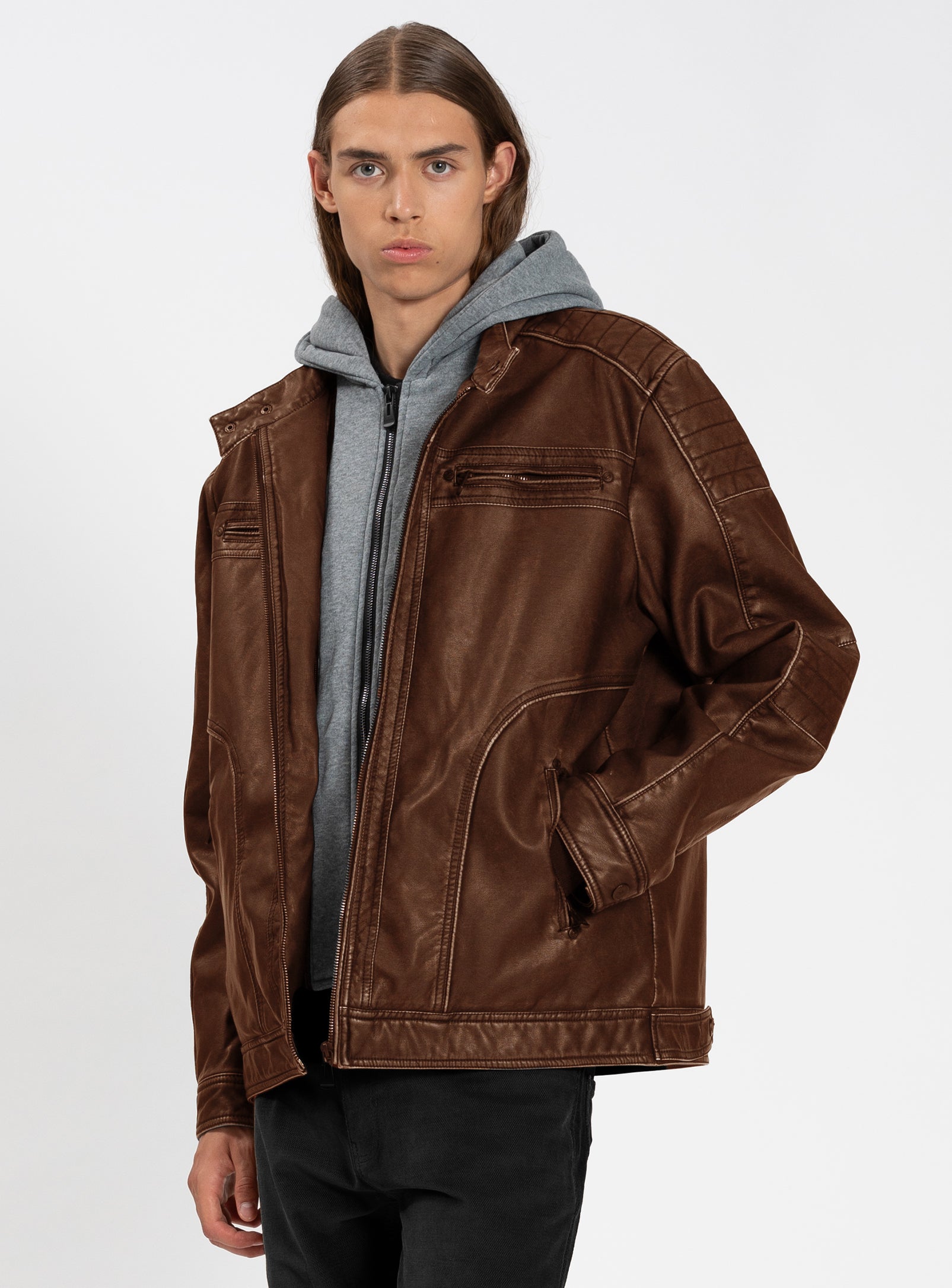 ZANEAUX | Vegan Leather Moto Jacket