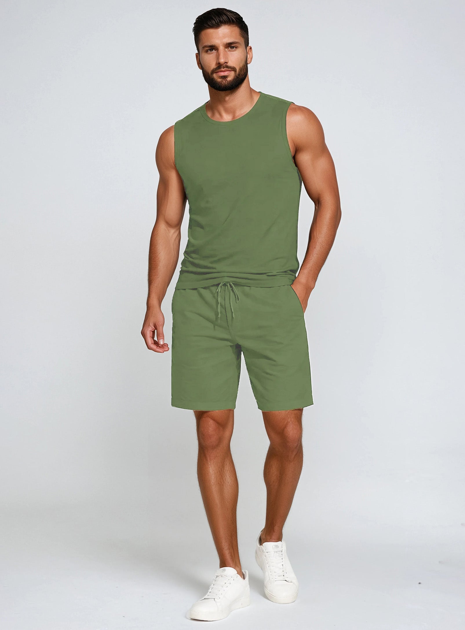 EVAN | Sleeveless Jersey Crewneck Muscle Tank