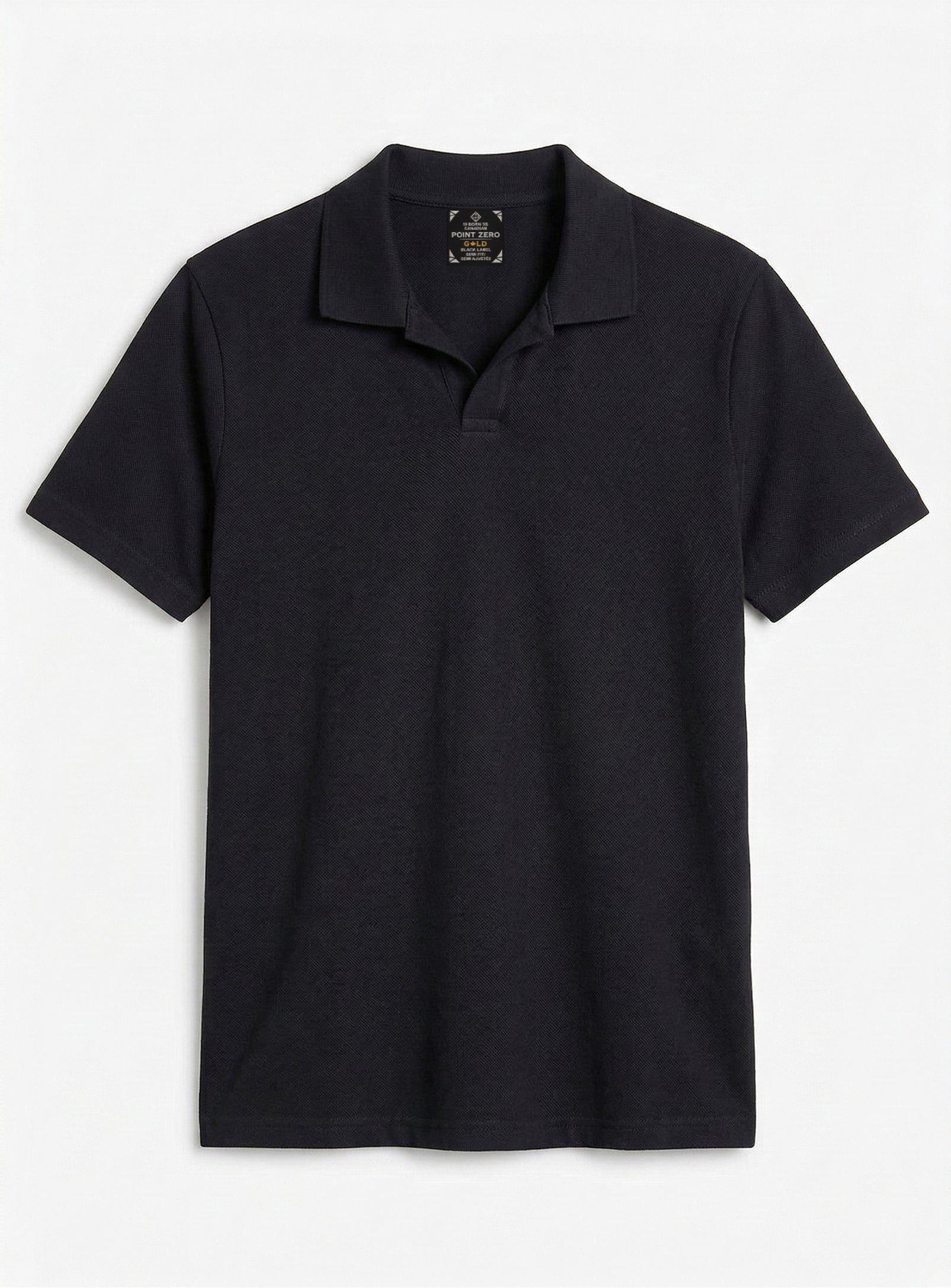 JAXON | Semi-fit stretch Johnny collar Polo