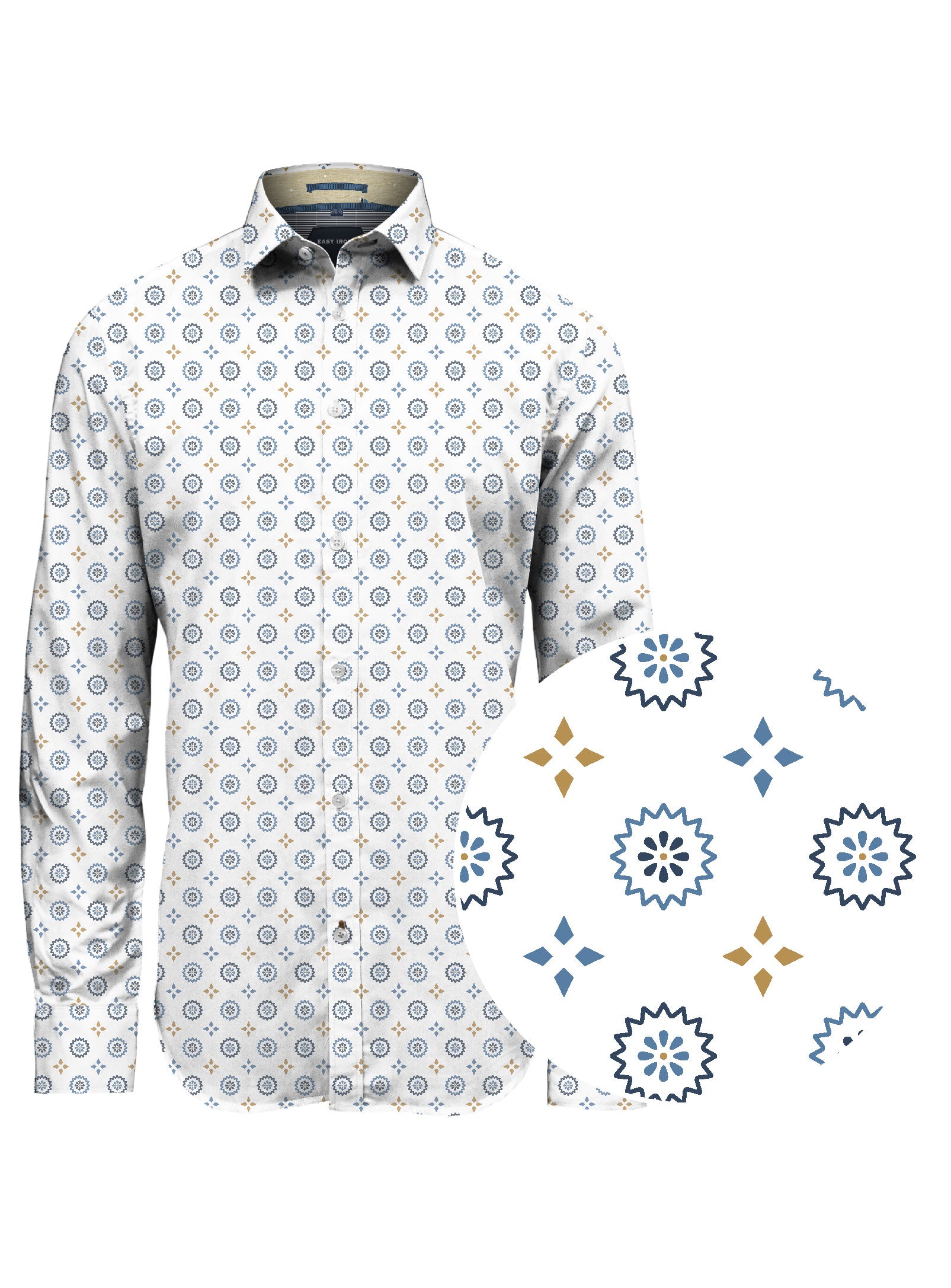 ZAYNE | Luxury Minimal Print Dress Shirt