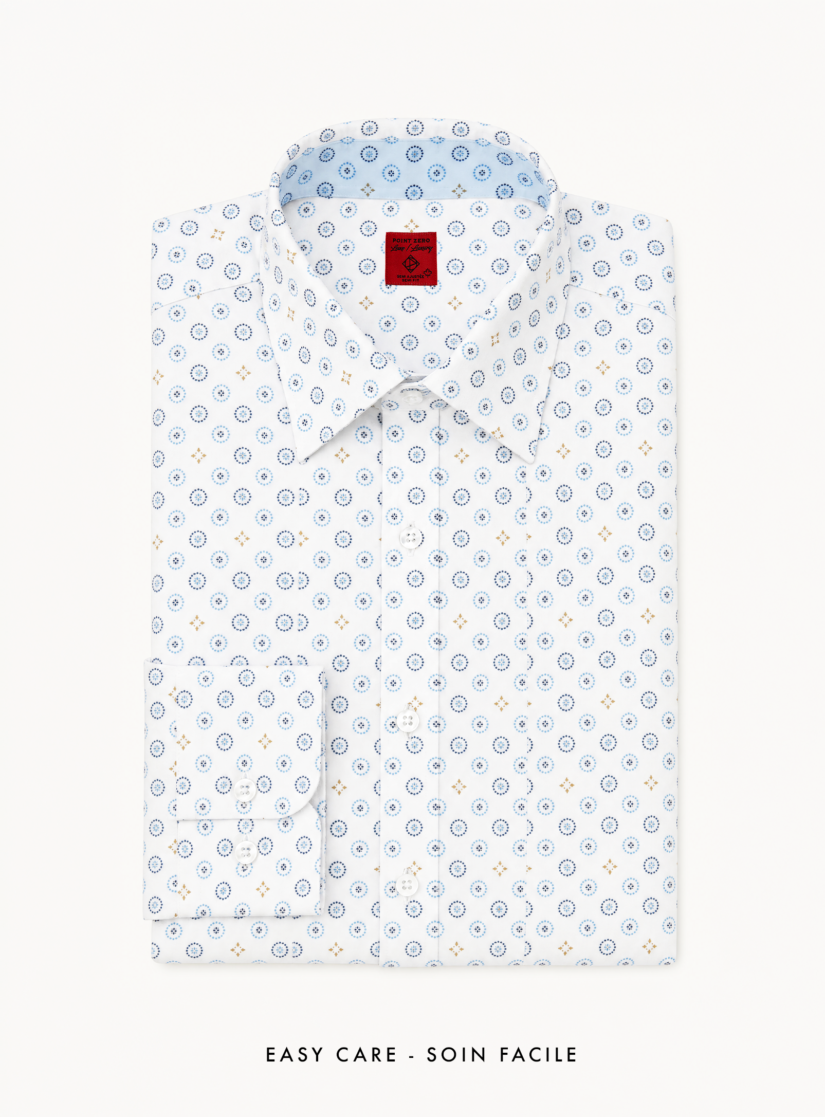 ZAYNE | Luxury Minimal Print Dress Shirt