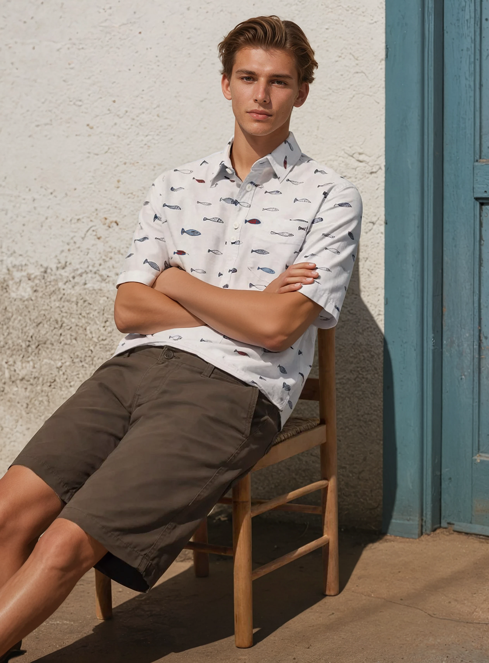 LENNOX | Chemise À Imprimé Poisson