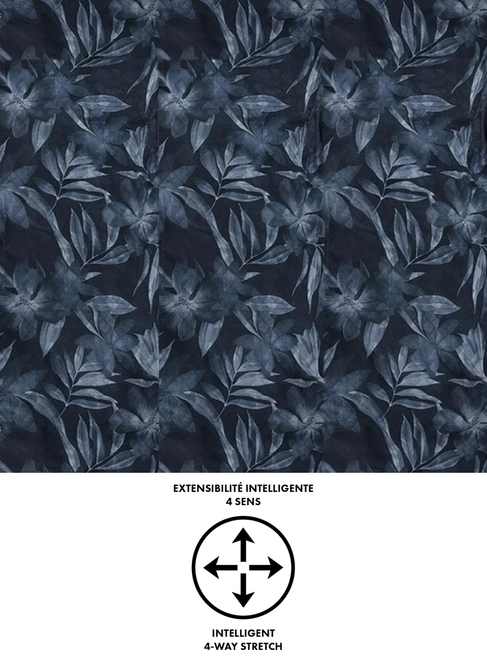 JULIEN | 4-Way Stretch Floral Print Cuban Collar Shirt