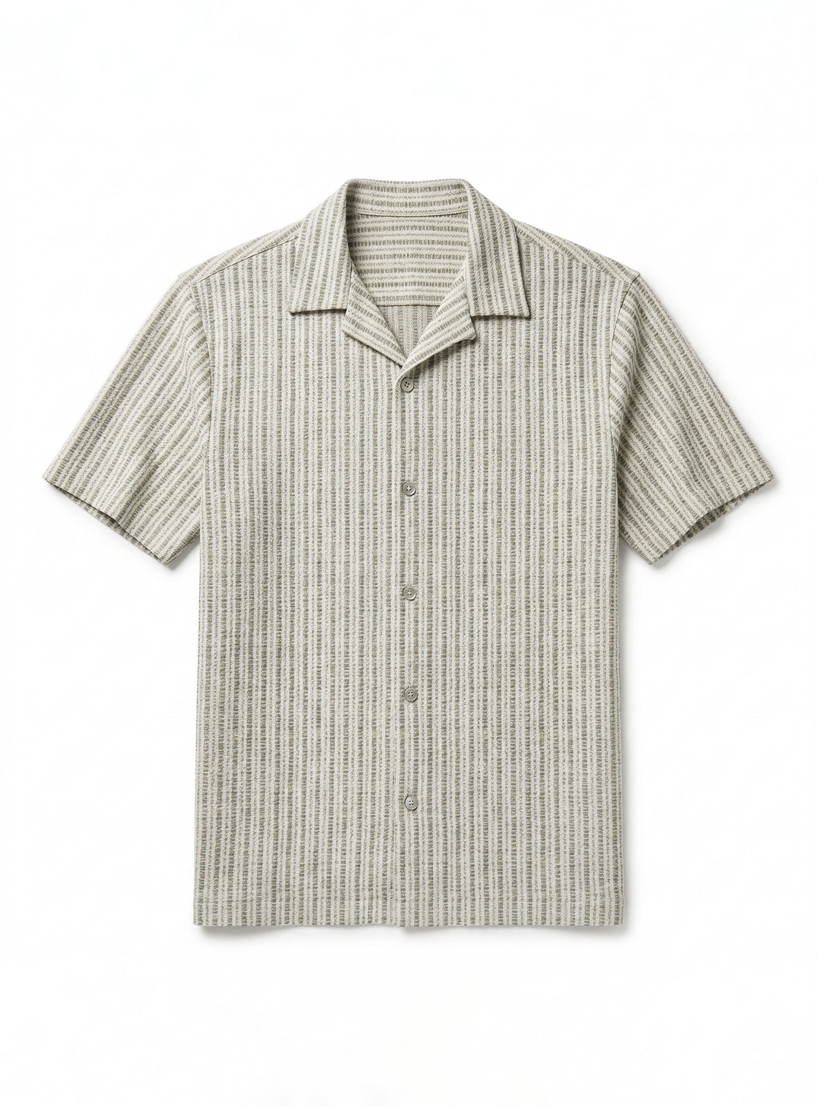 KAYN | Textured Knit Cuban Collar Shirt