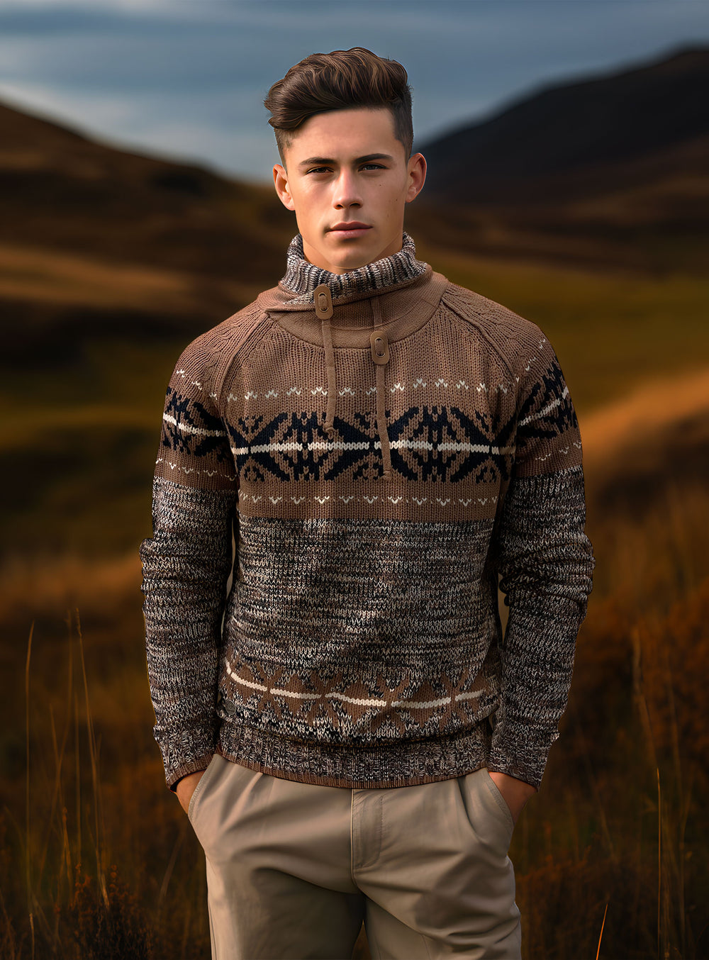Mandarin collar sweater top
