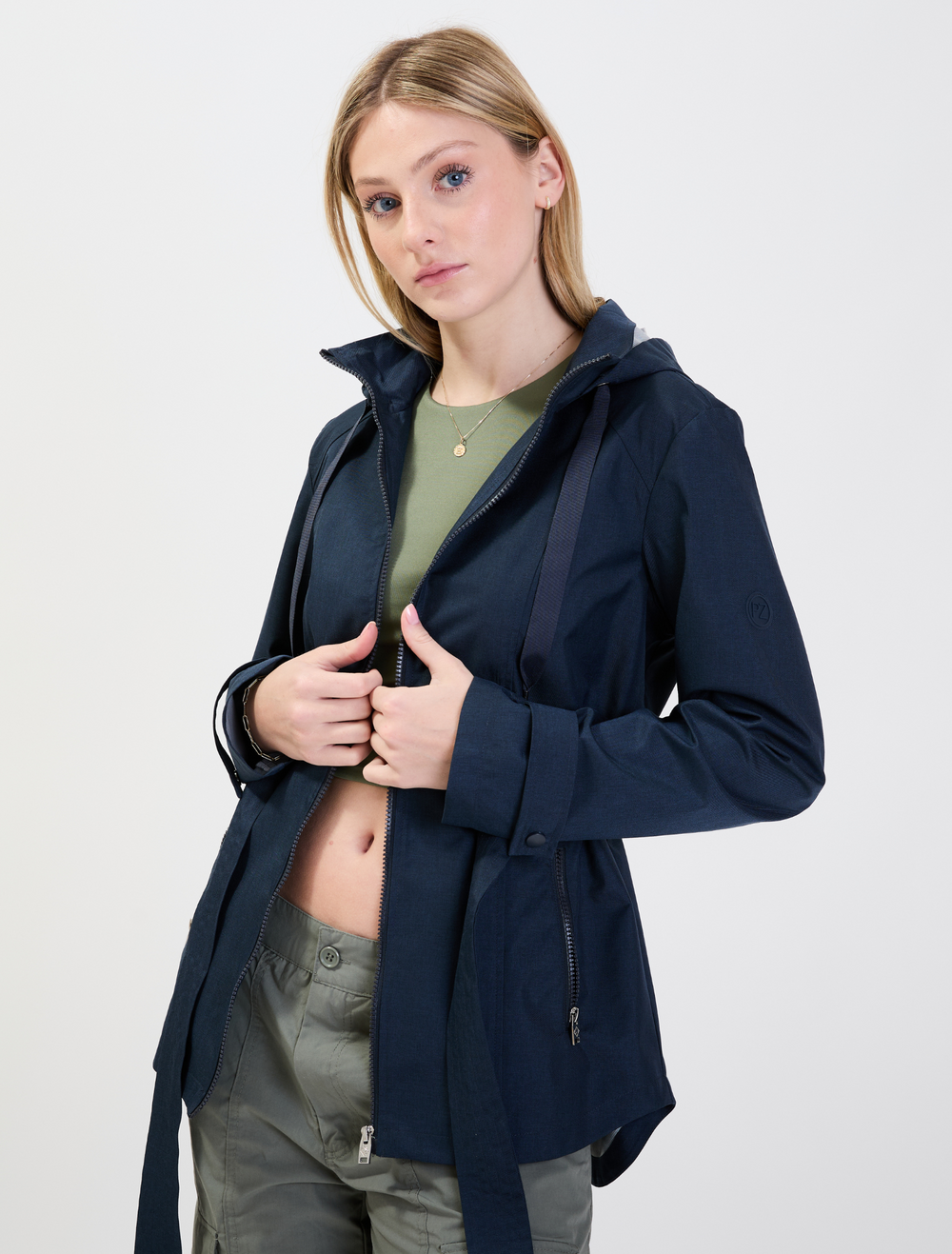 CAROLINA Belted rain jacket CAROLINA Manteau de pluieavec ceinture