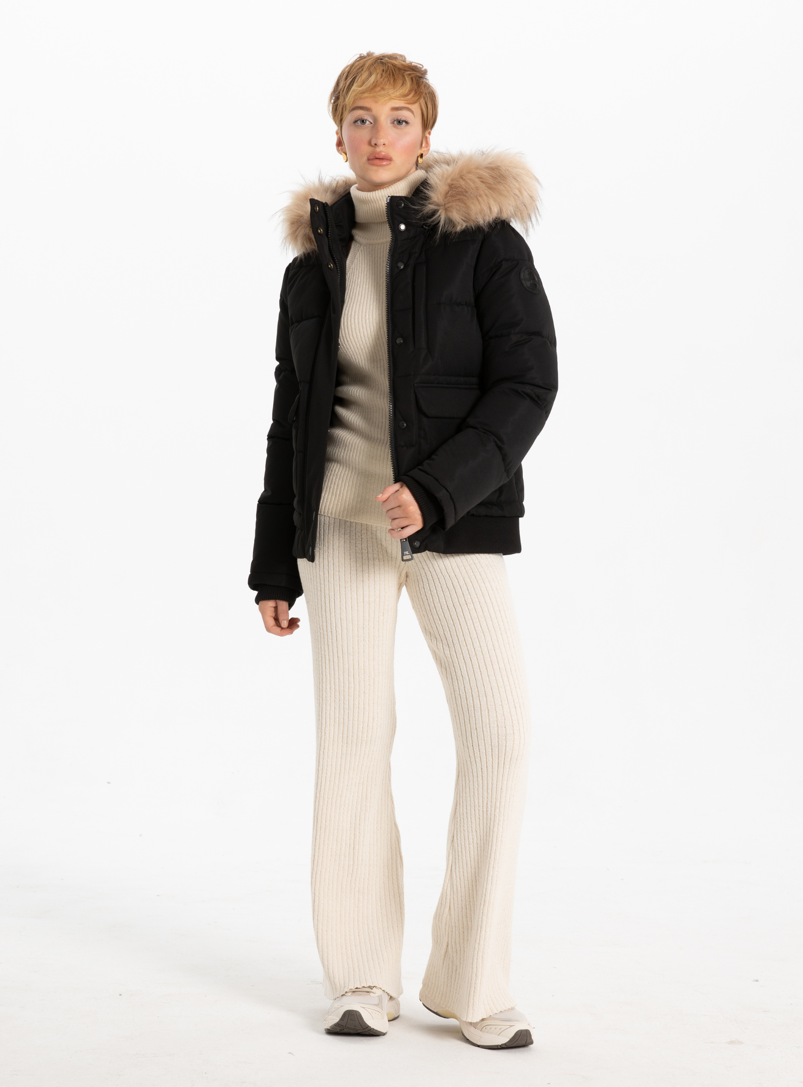 OVALIA | Removable Hood & Fur Bomber