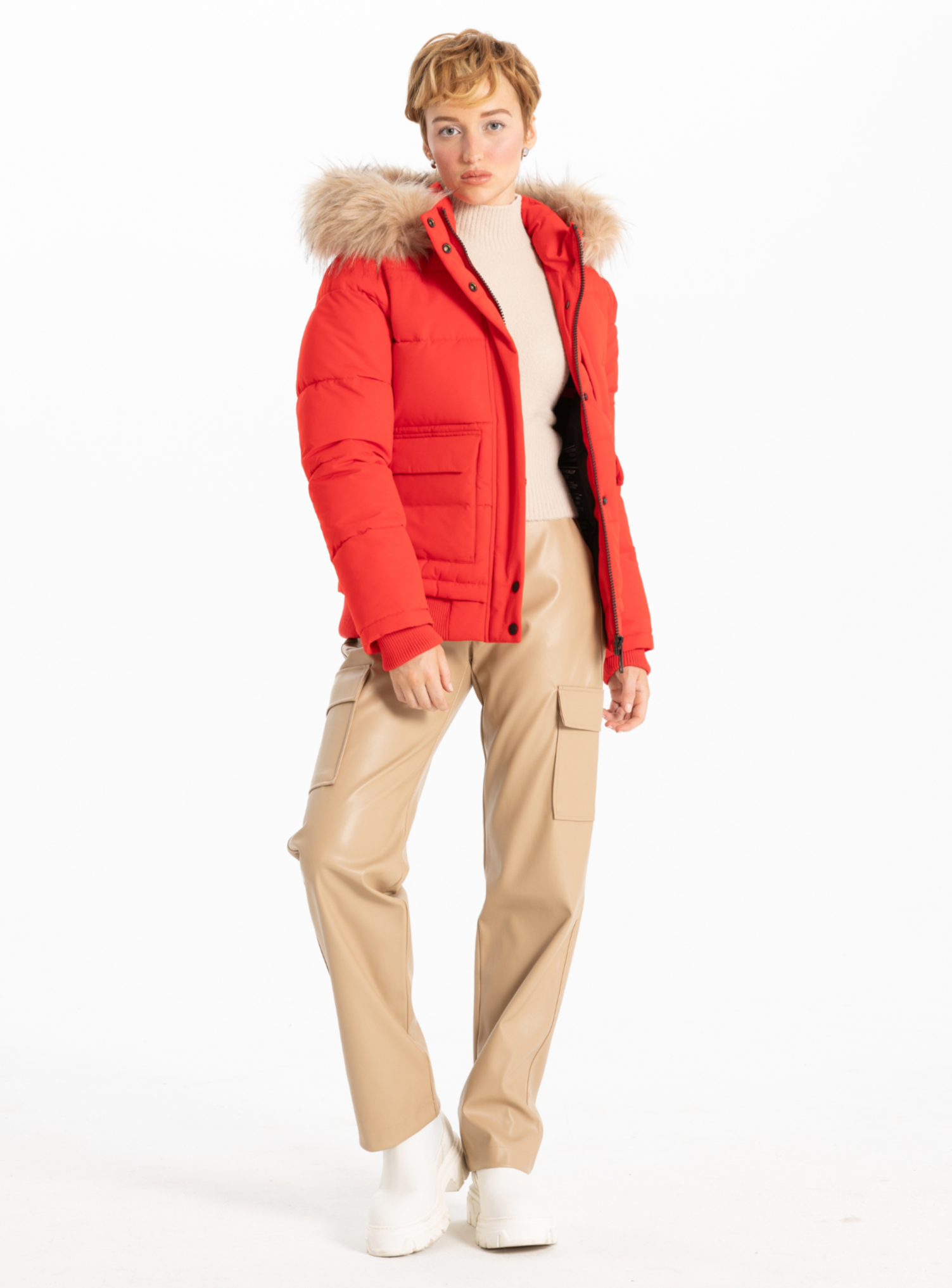OVALIA | Removable Hood & Fur Bomber