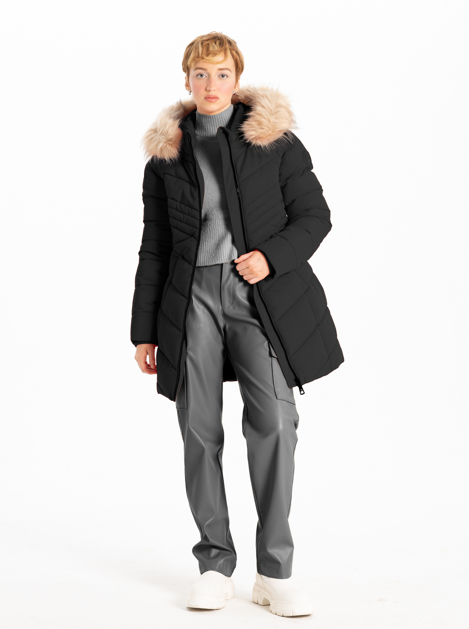 ARNETTA | Parka chic à chevrons