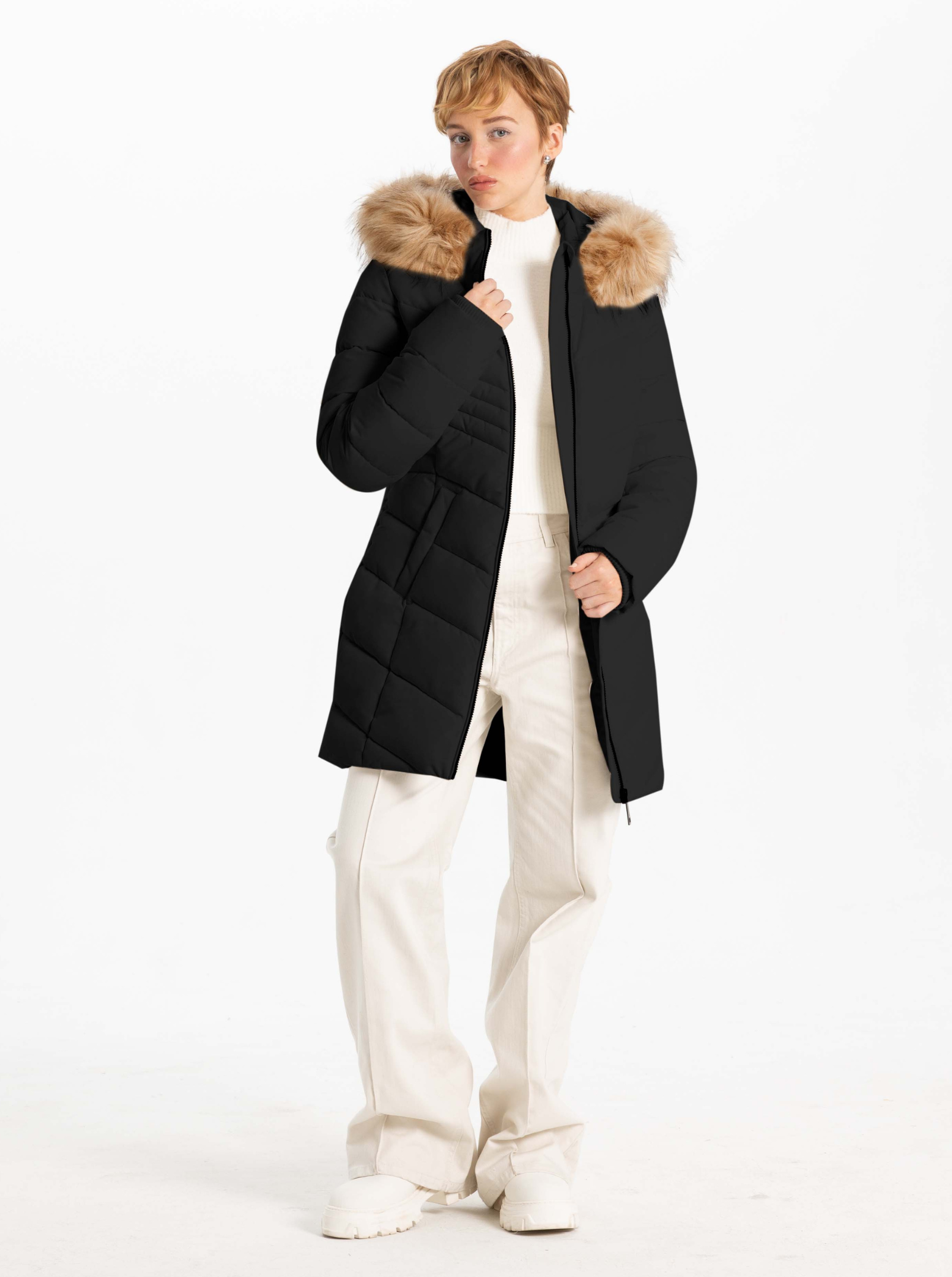 ARNETTA | Parka chic à chevrons