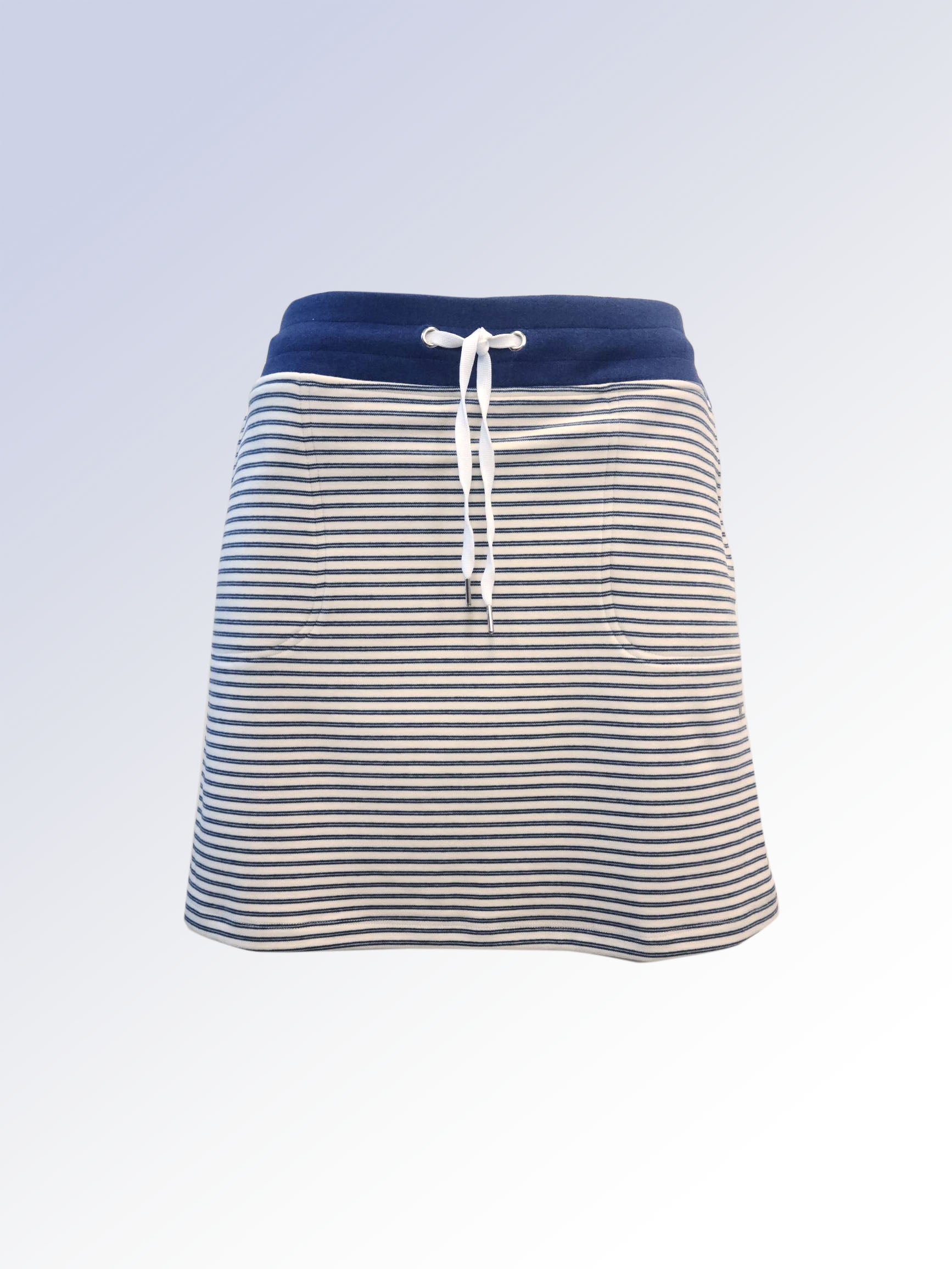 ISABEL | Drawstring Waist Knit Striped Skort