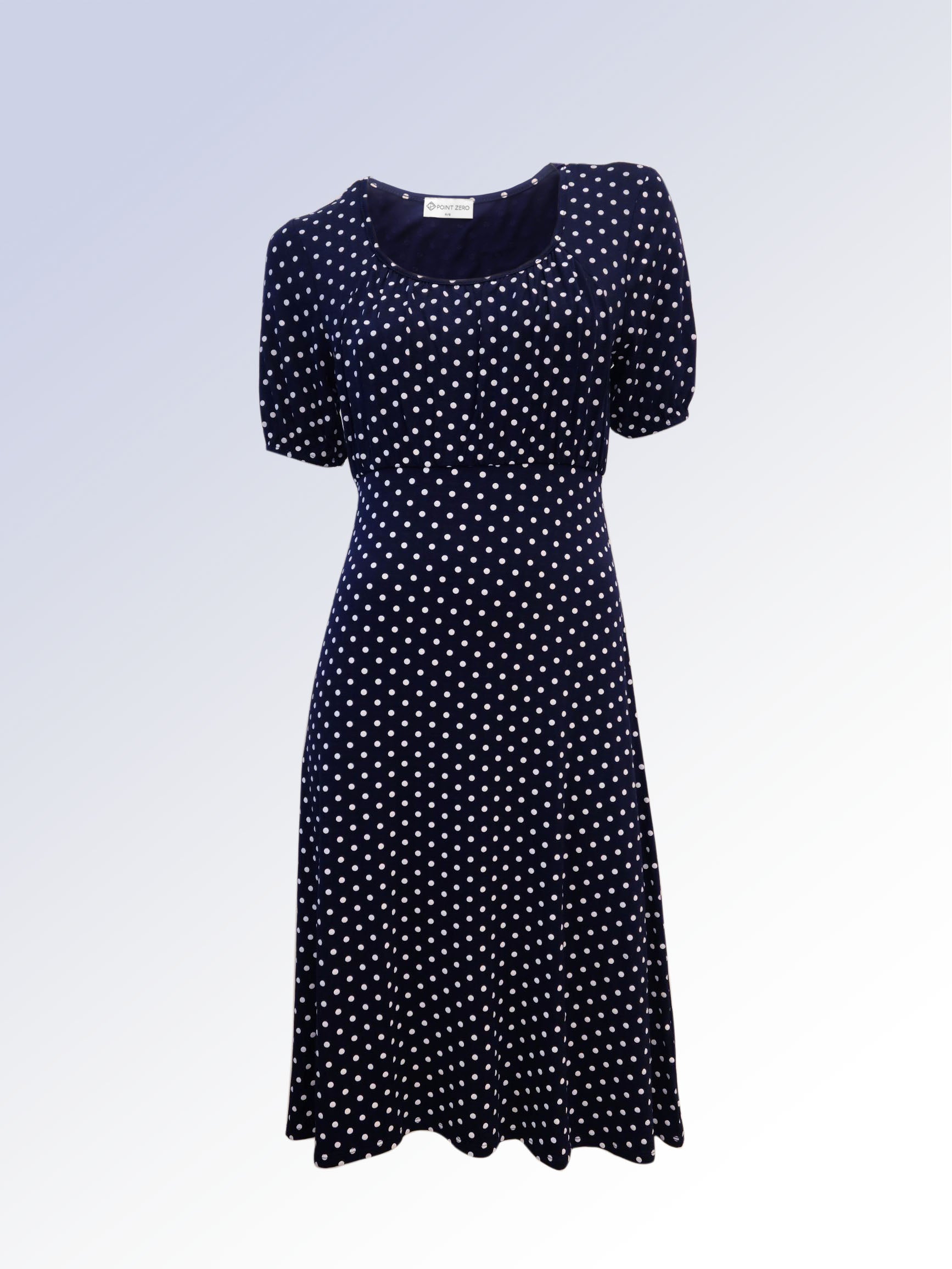 DAISY | Short-Sleeve Polka Dot Midi Dress