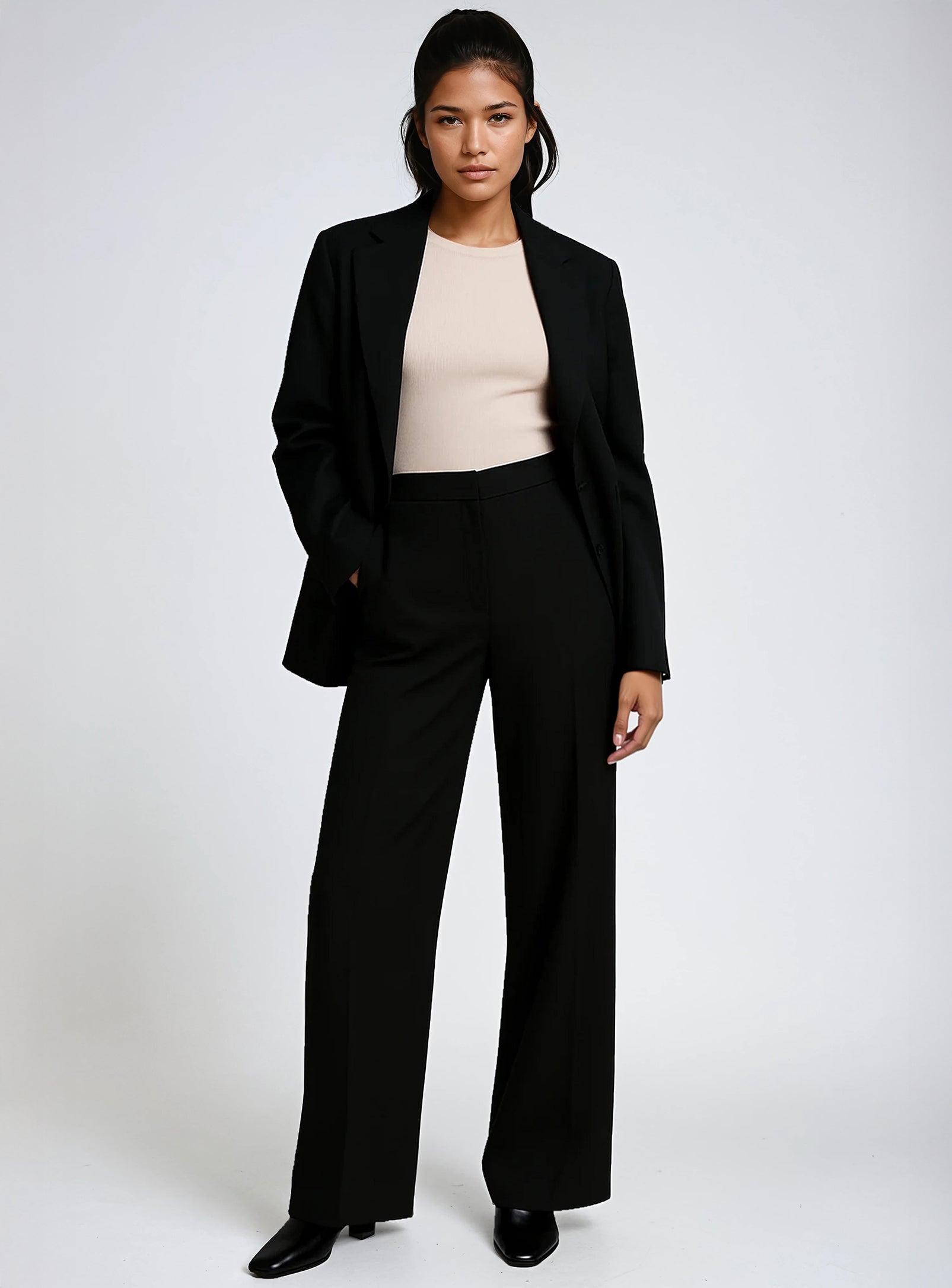 GLENN | Wide Leg Ponte Pant