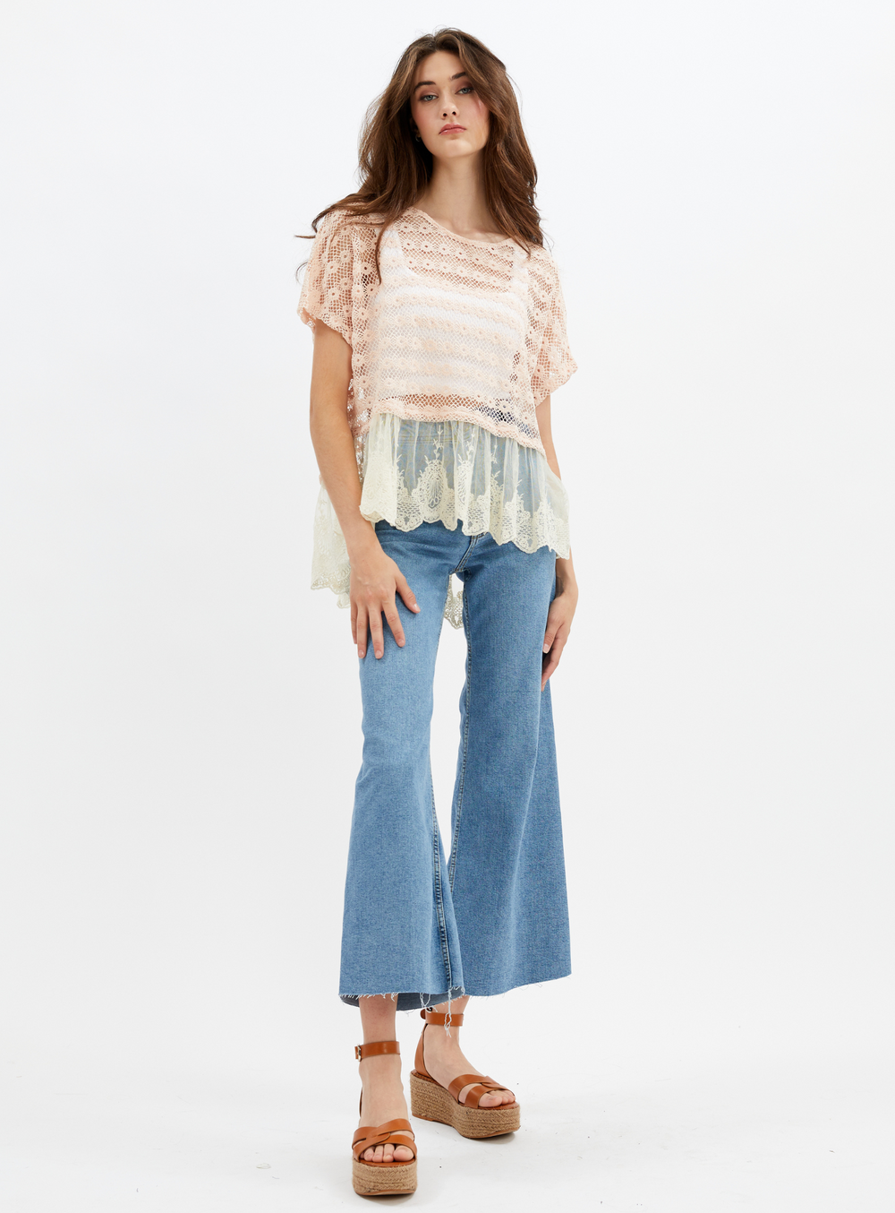 COCO | Sheer Extended Shoulder Shirt || COCO | Haut Transparent à épaules larges